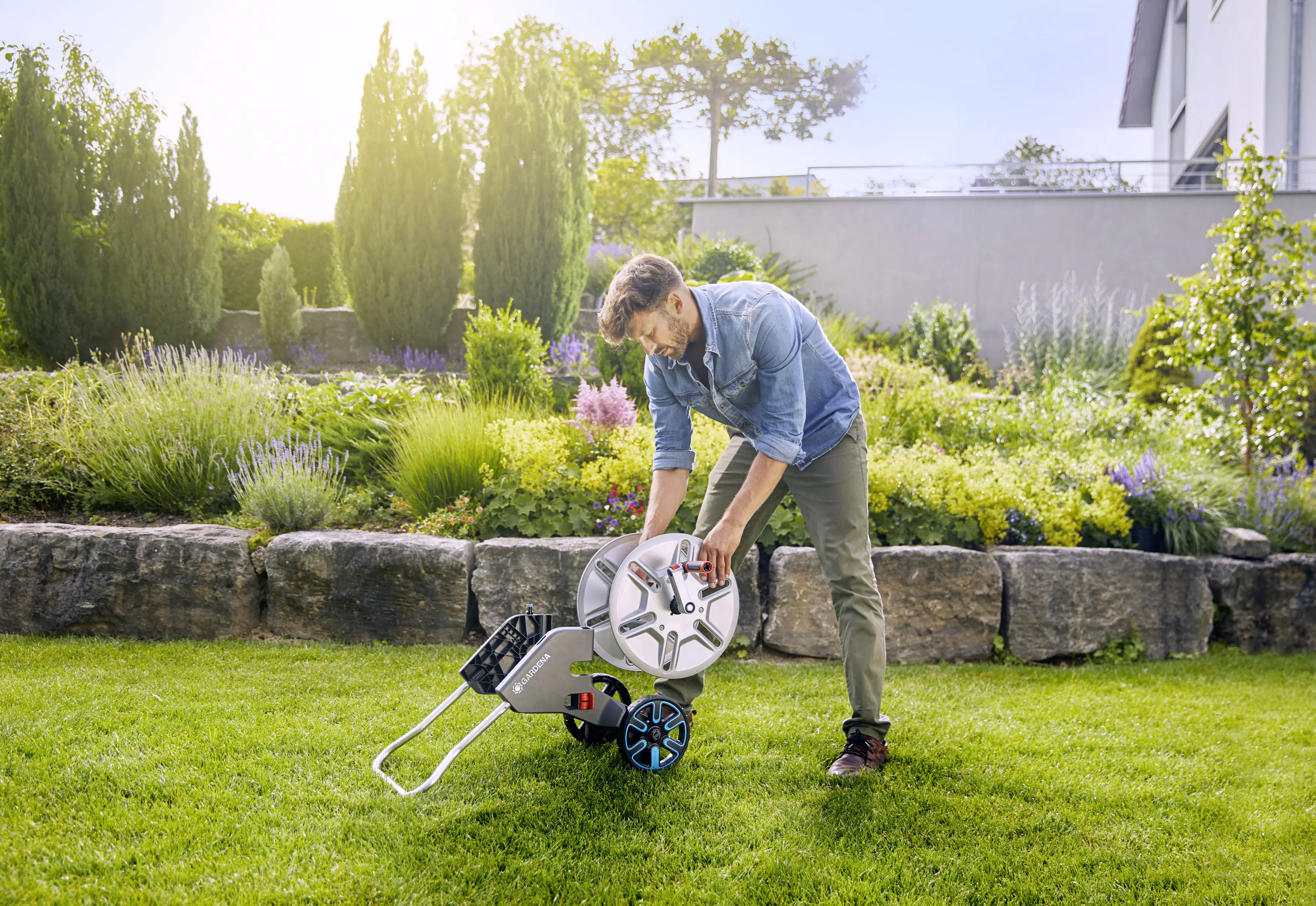 Gardena Schlauchwagen CleverRoll M Easy Metall Set