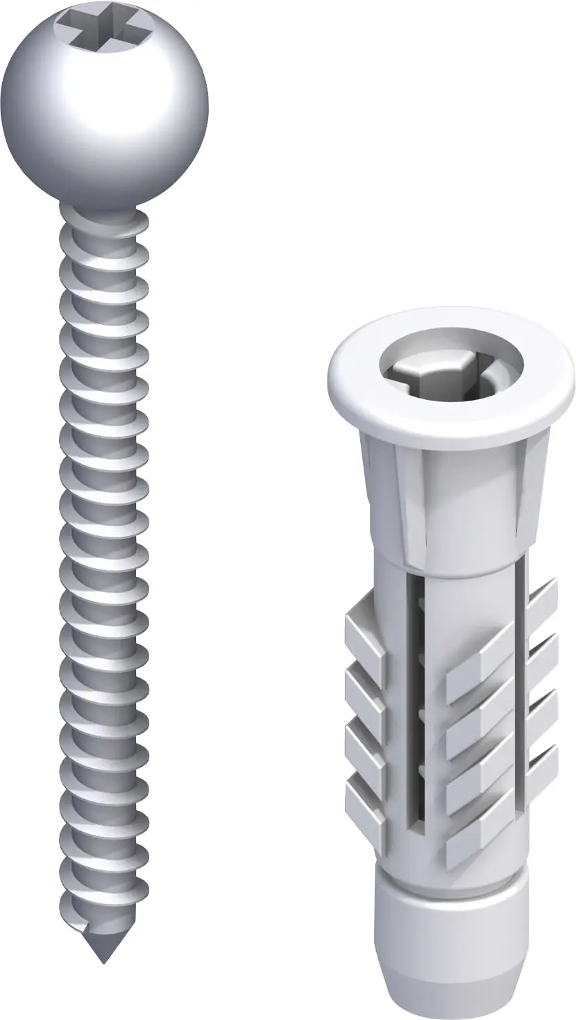 alfer Dübel-System 4 x 35 mm Stahl verzinkt silber - 5 Stk.