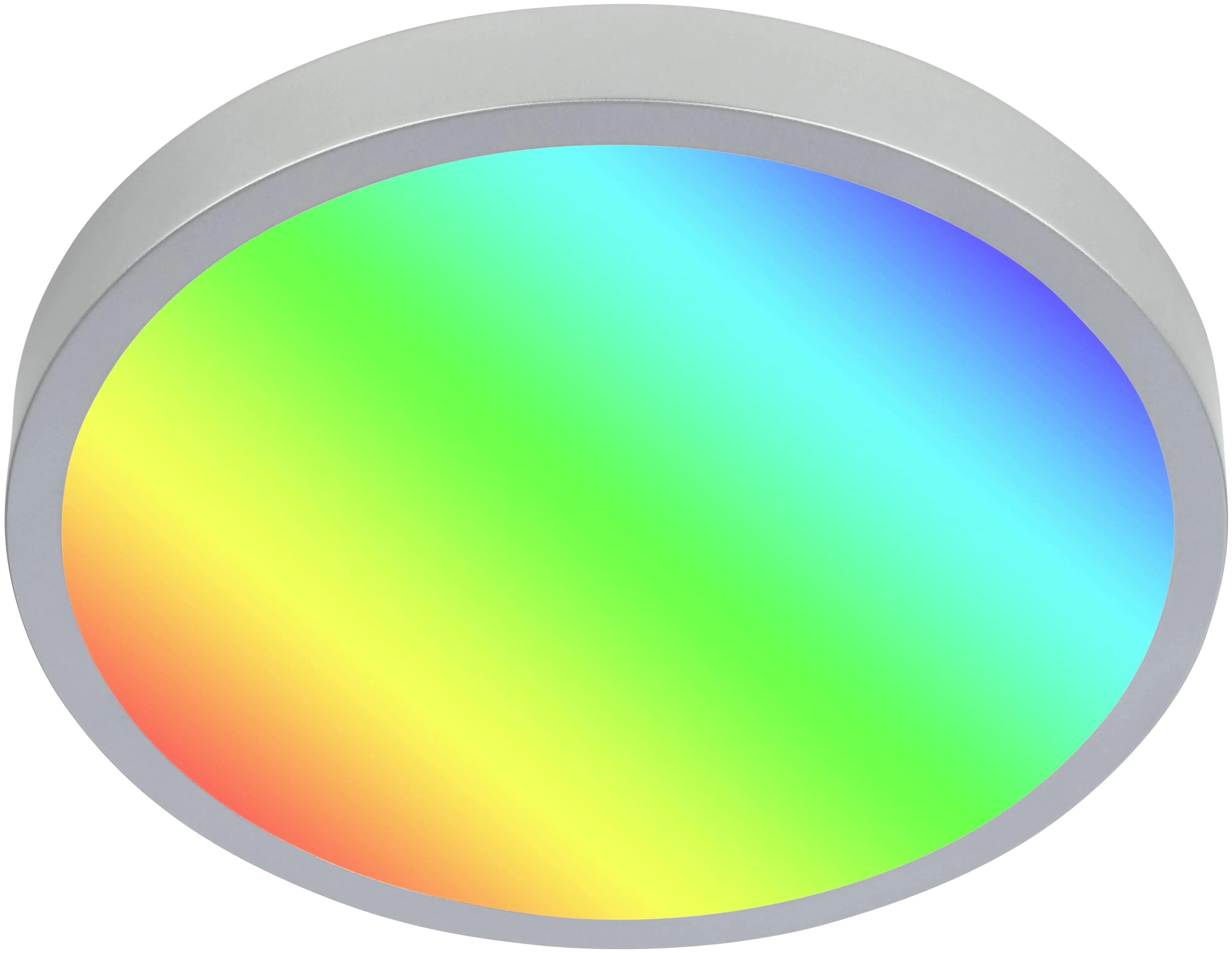 Di-Ka LED Aufbauleuchte Runa RGBW silber Ø 38cm