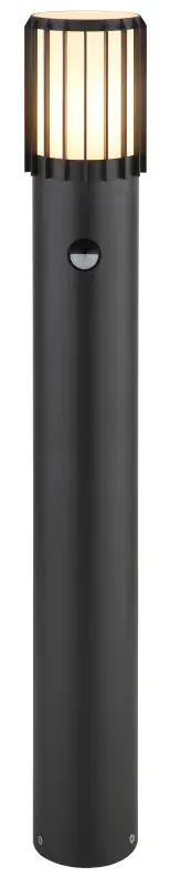 Globo Außen-Wegeleuchte Mervin 65 cm Höhe E27 Aluminium Bewegungsmelder