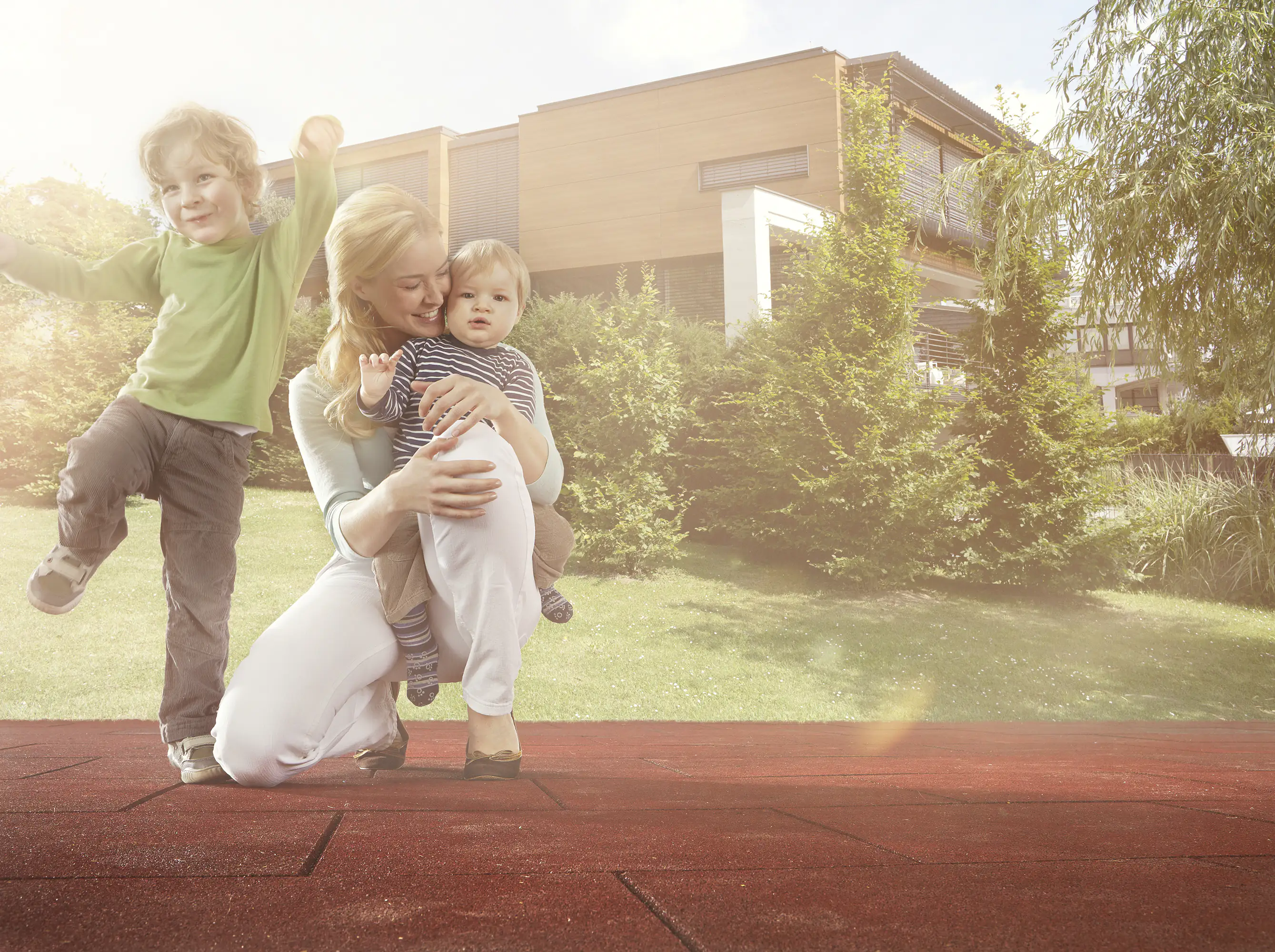 Fallschutzplatte 50 x 50 x 3 cm oxydrot