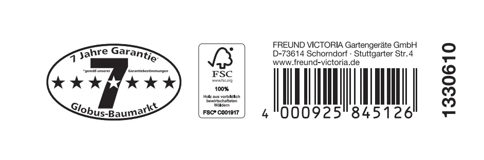 Primaster Frankfurter Schaufel 24 cm silber mit Stiel