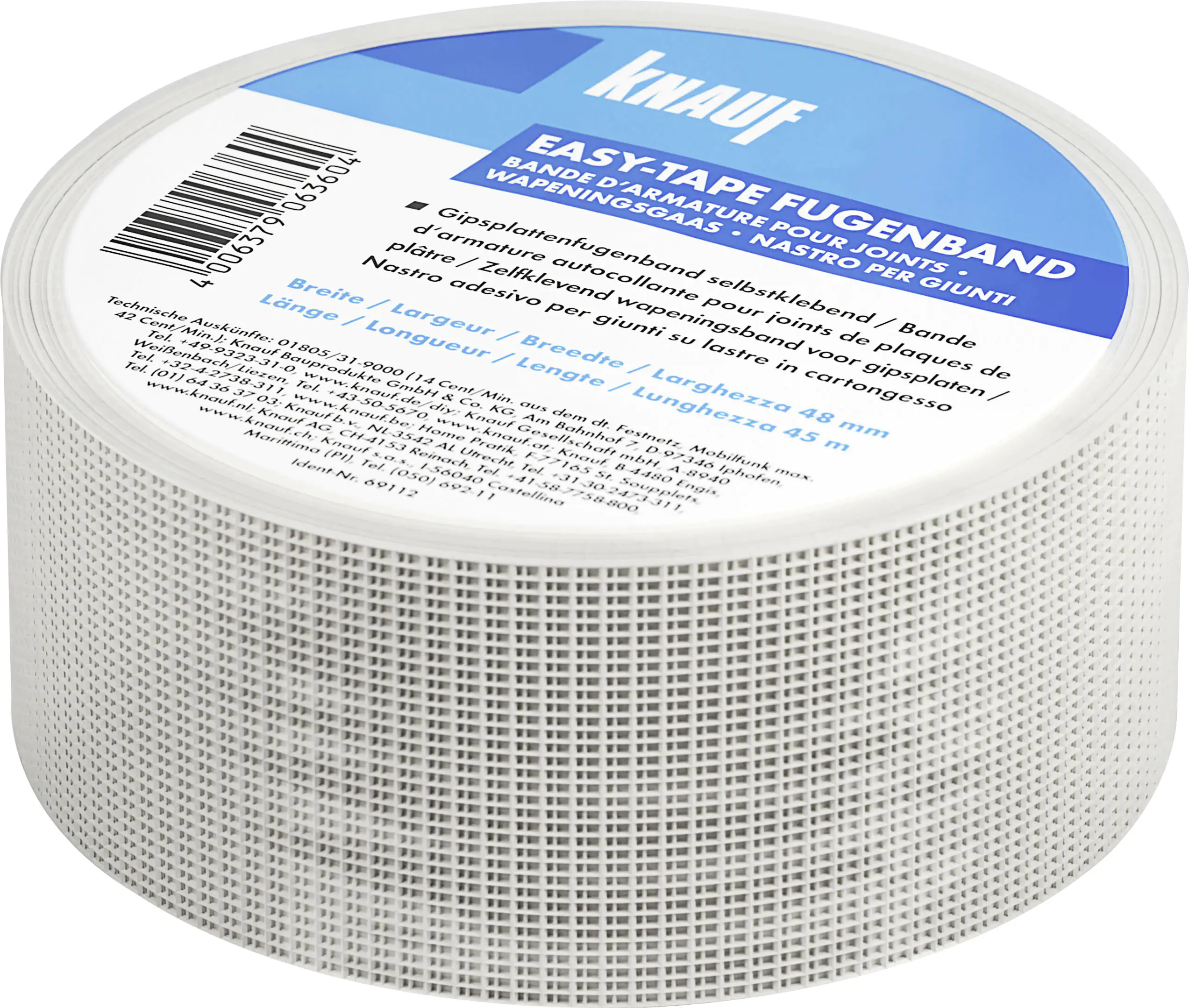 Knauf Gipsfaser-Fugenband easy-tape 45 m x 48 mm Knauf Gipsfaser-Fugenband easy-tape 45 m x 48 mm