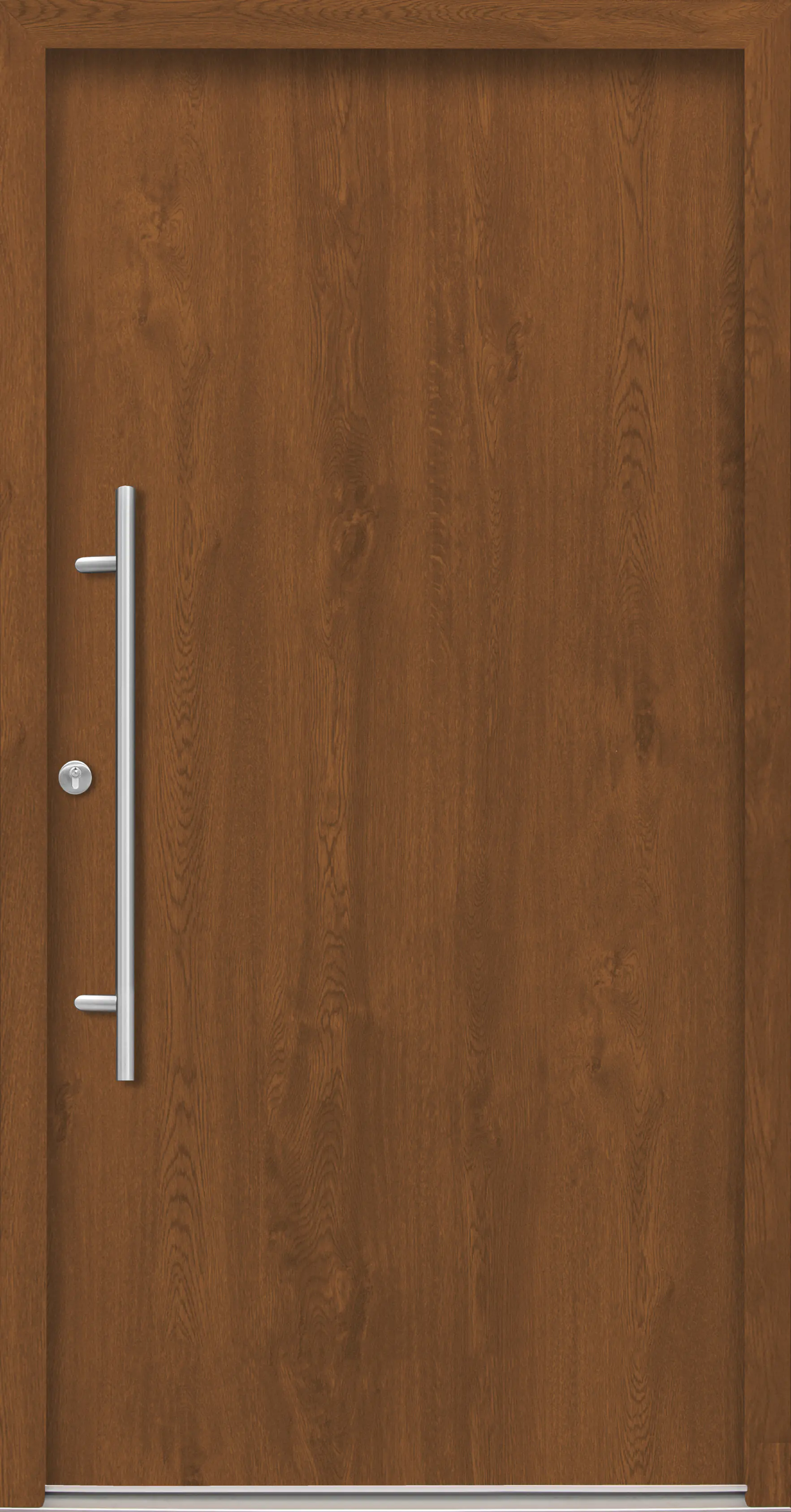 Splendoor Haustür Passivedoor Premium B05 Golden Oak DIN Links 100 x 210 cm