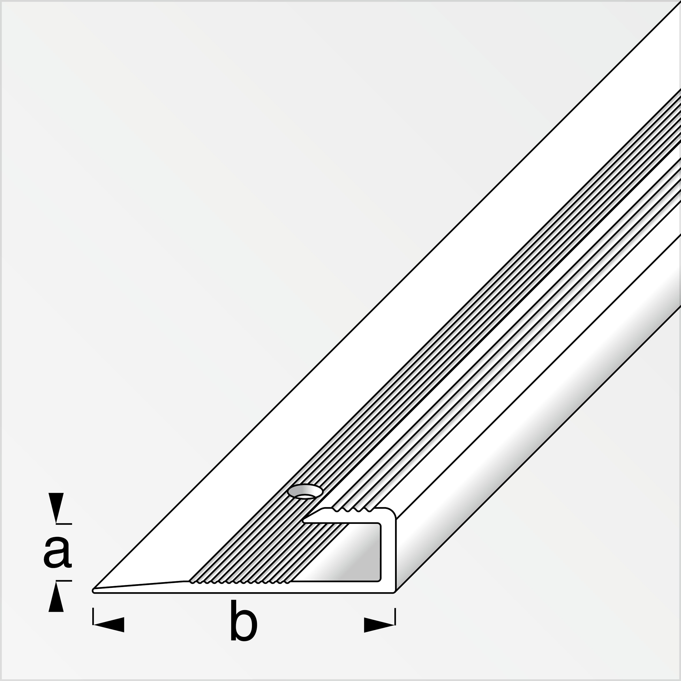 alfer Einfass-Profil 1 m, 26 x 5 mm Aluminium eloxiert dunkelgrau