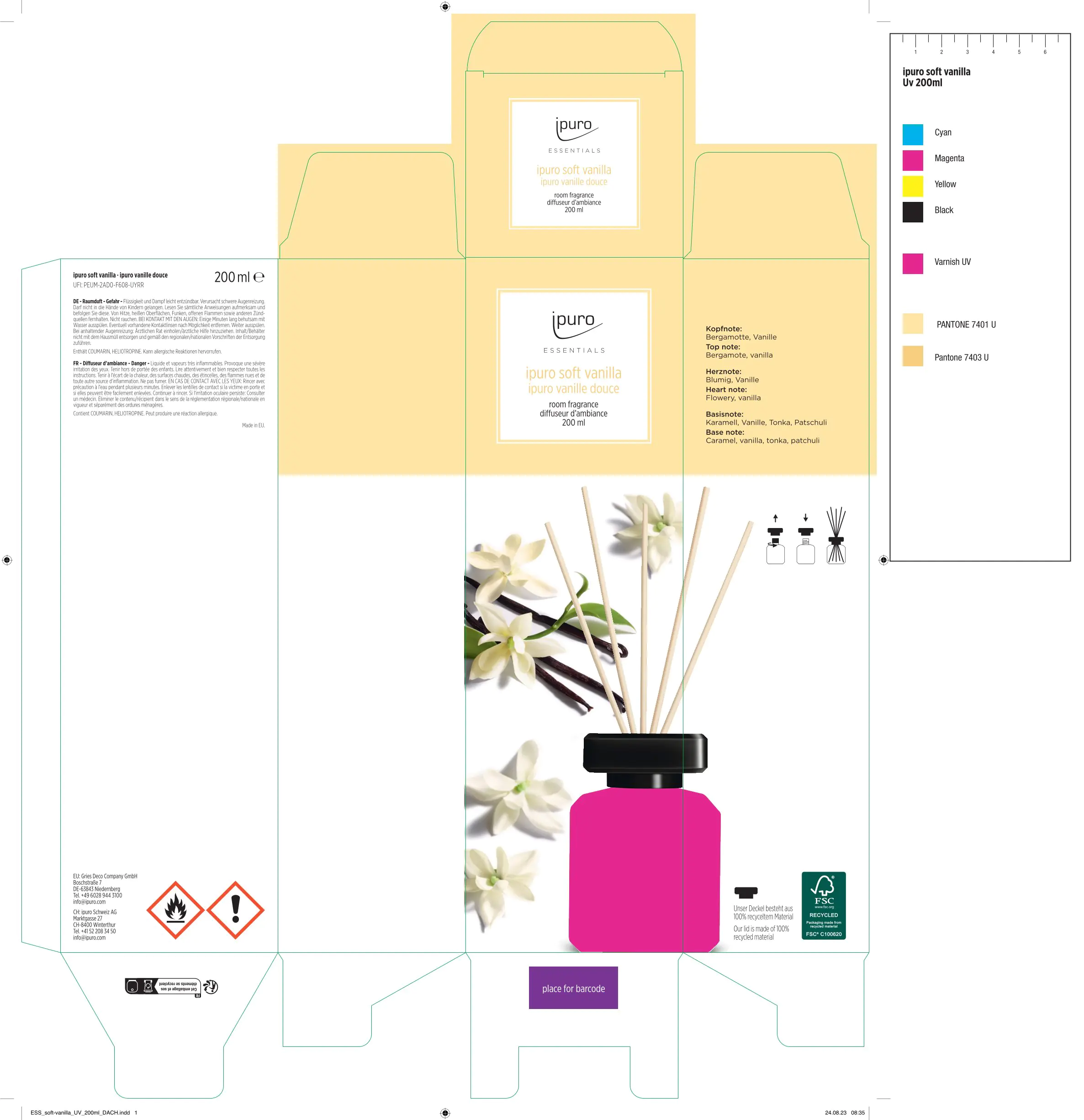 ipuro Raumduft Essentials soft vanilla 200 ml