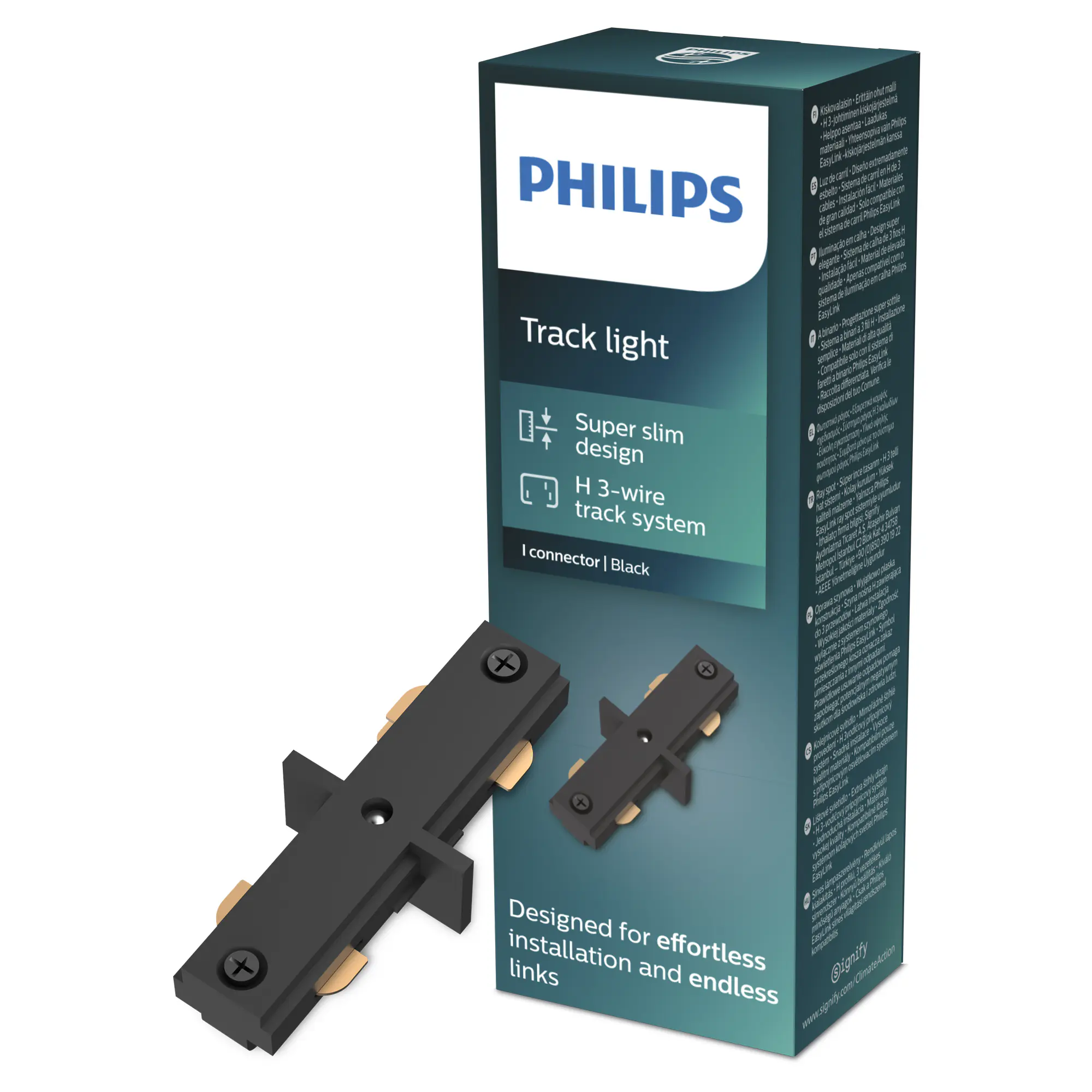 Philips EasyLink Stromverbinder für Schienenleuchte I schwarz