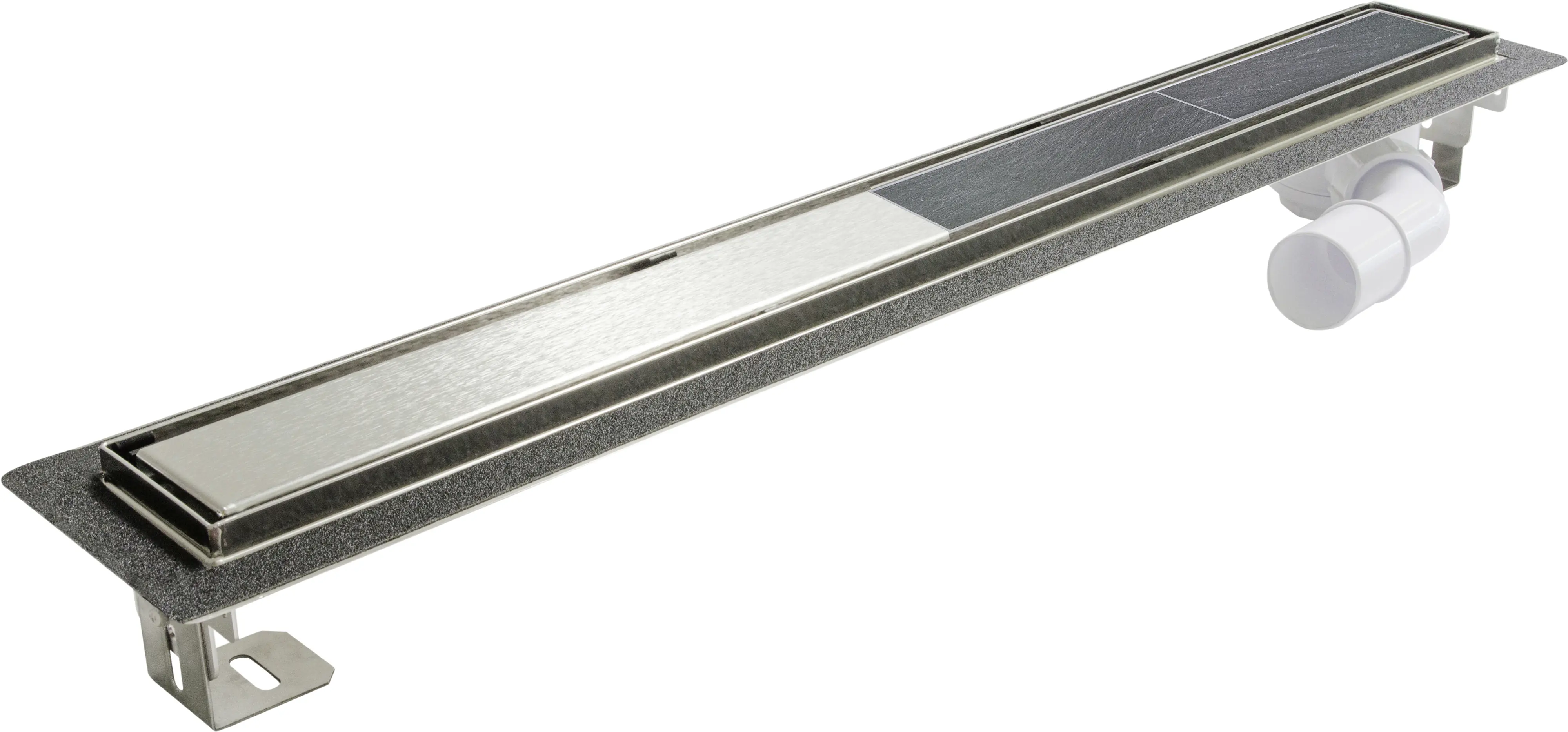 ACO Duschrinne Twist Comfort Edelstahl, 70 x 8,4 cm