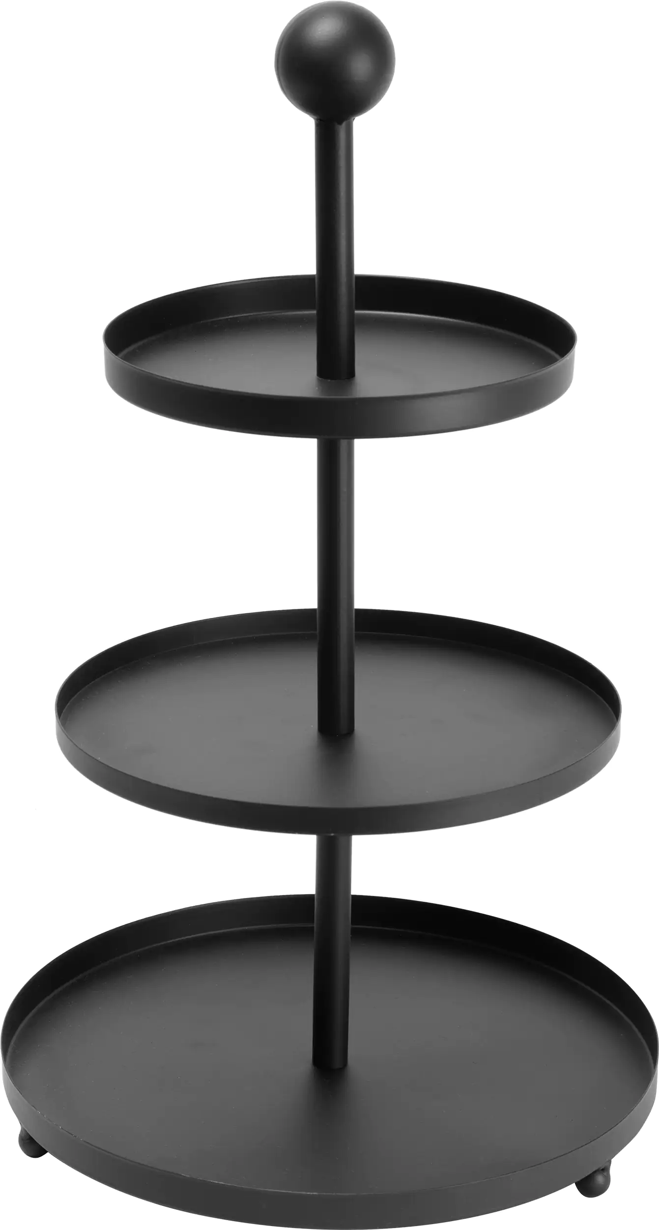 TrendLine Etagere Metall 50 cm schwarz mit 3 Ebenen