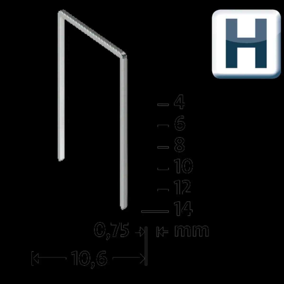 Novus Tackerklammer Typ H 37 6 mm 2000 Stück Hammertacker Feindrahtklammer