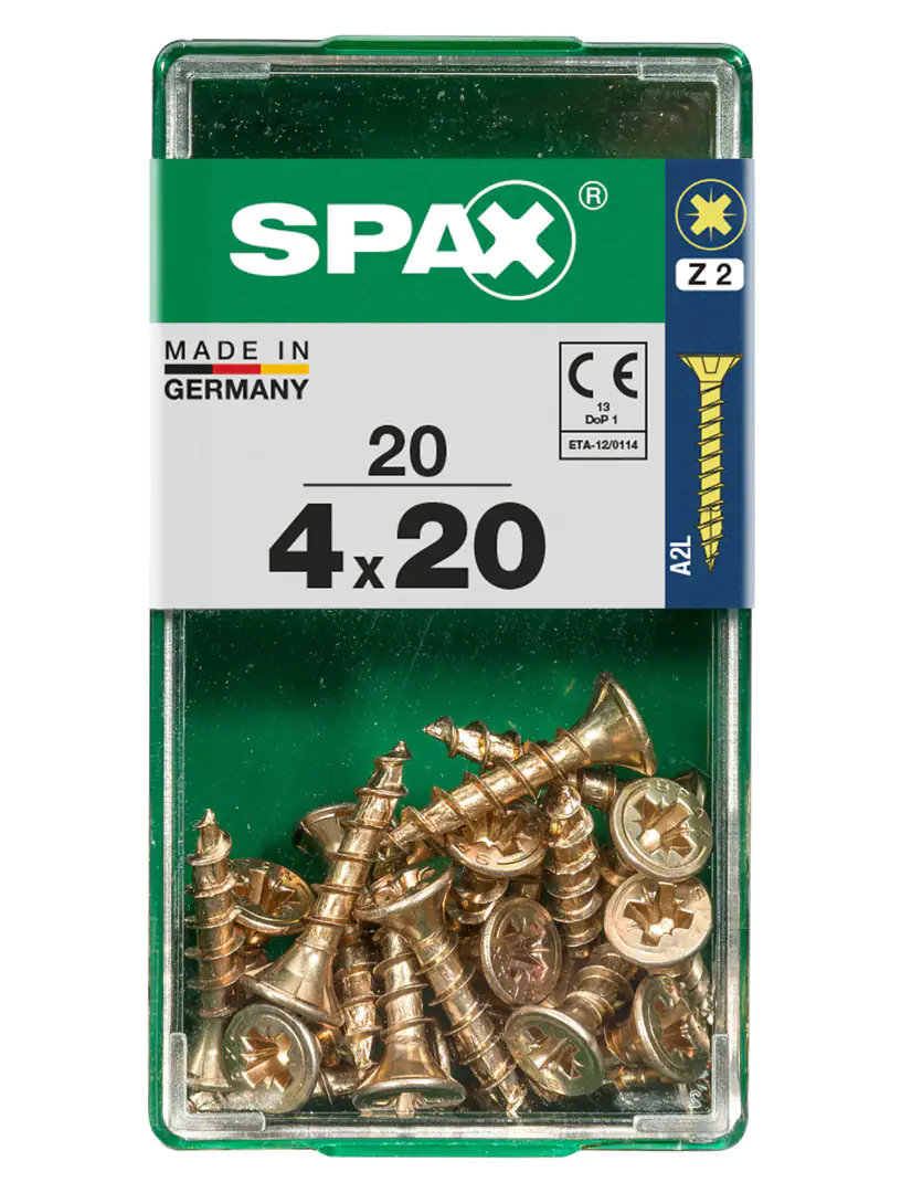 Spax Universalschrauben 4.0 x 20 mm PZ 2 - 20 Stk.