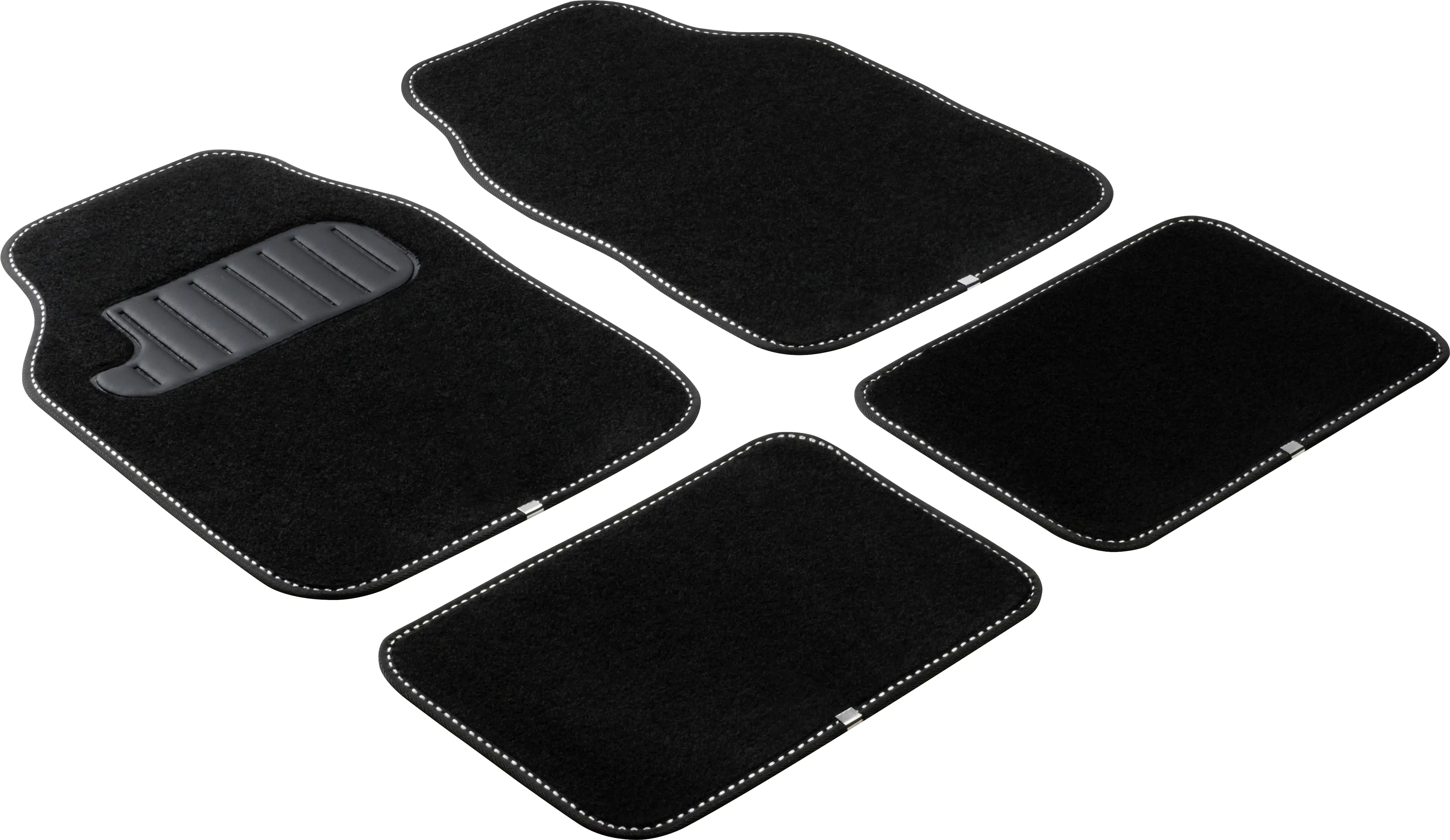 Walser Universal Fußmatten The Color Komplett-Set Textilband mit Zierstich weiß Walser Universal Fußmatten The Color Komplett-Set Textilband mit Zierstich weiß