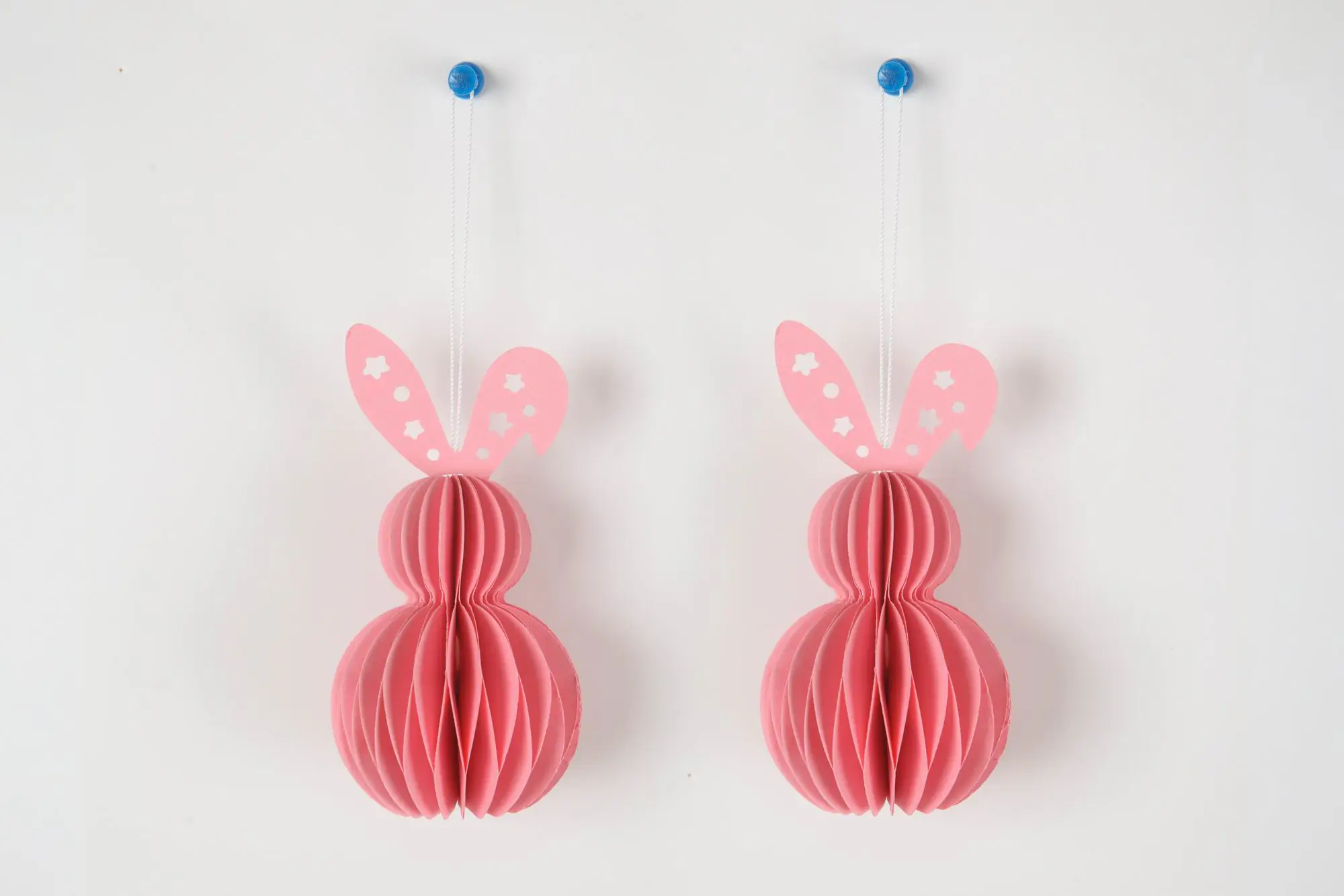 TrendLine Osterei Deko zum aufhängen Papier Ø 6 x 12 cm rosa 6er Set