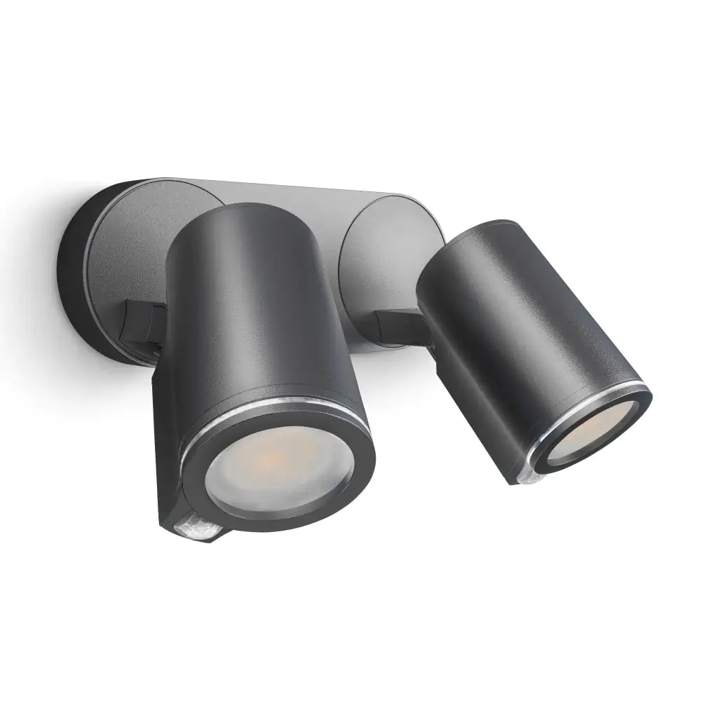 Steinel Strahler Spot DUO S Anthrazit 2-flammig, mit Bewegungsmelder Steinel Strahler Spot DUO S Anthrazit 2-flammig, mit Bewegungsmelder