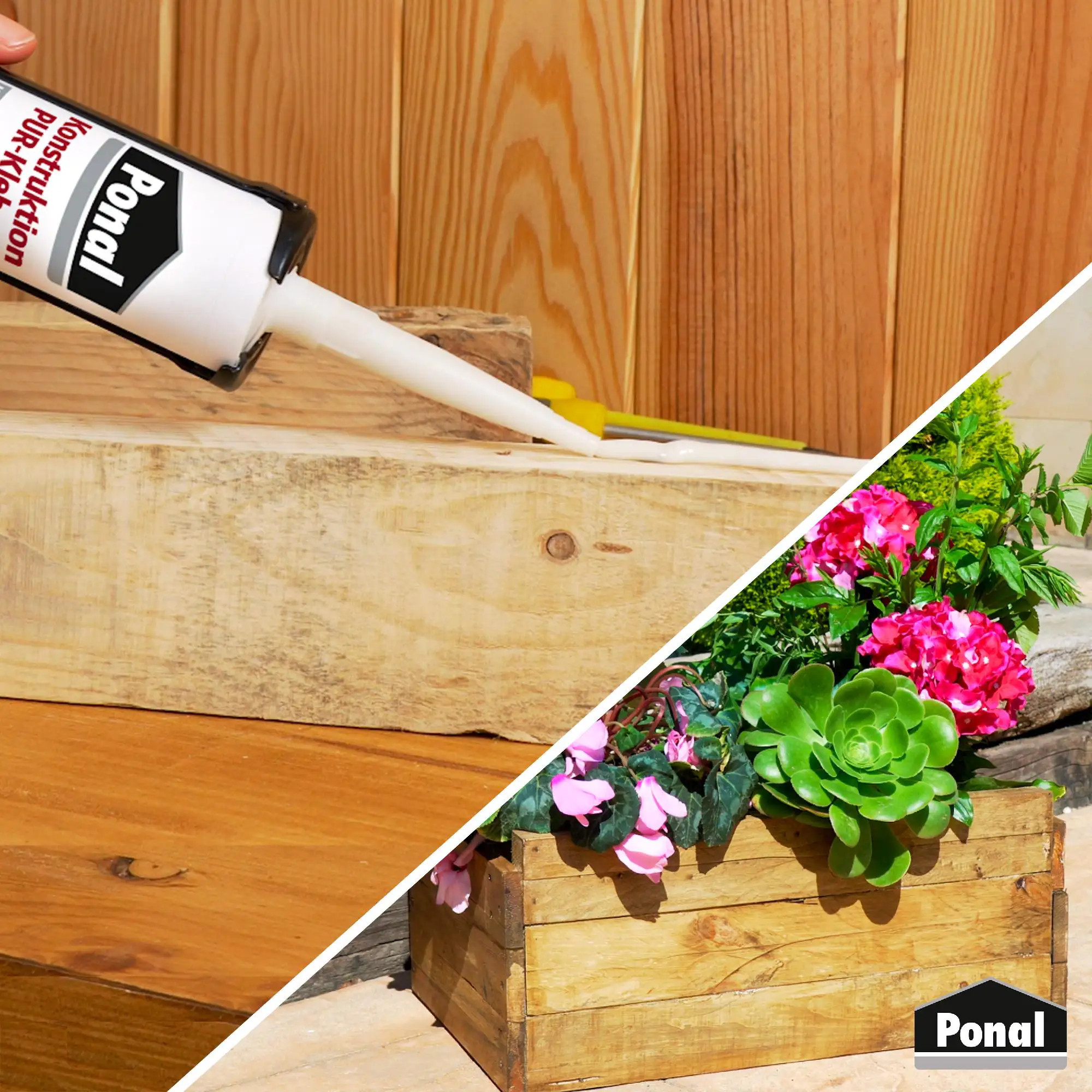 Ponal Konstruktion PUR-Kleber 530 g Kartusche, elfenbein