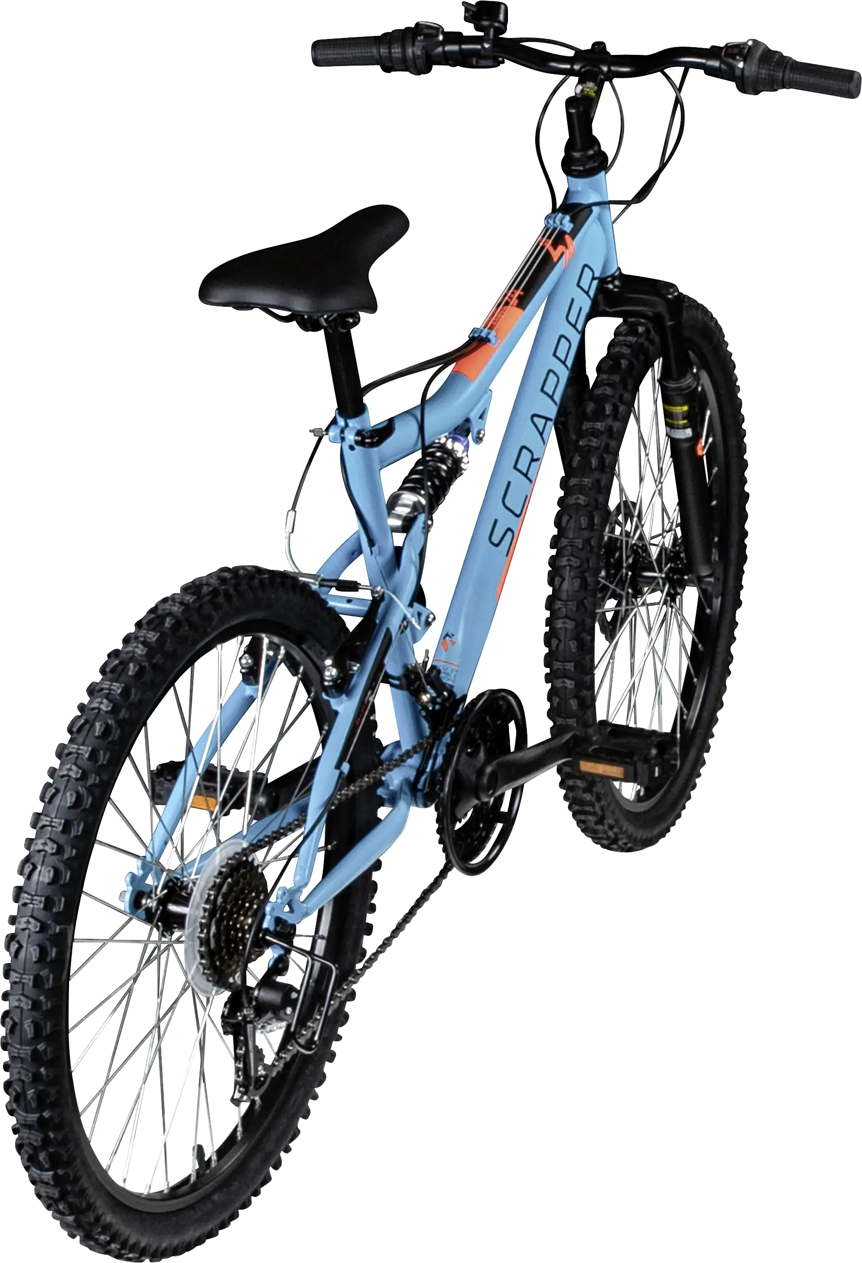 Scrapper Mountainbike RIDE 24 2.1 BT MTB Fully 24 Zoll RH 43cm 18-Gang blau orange