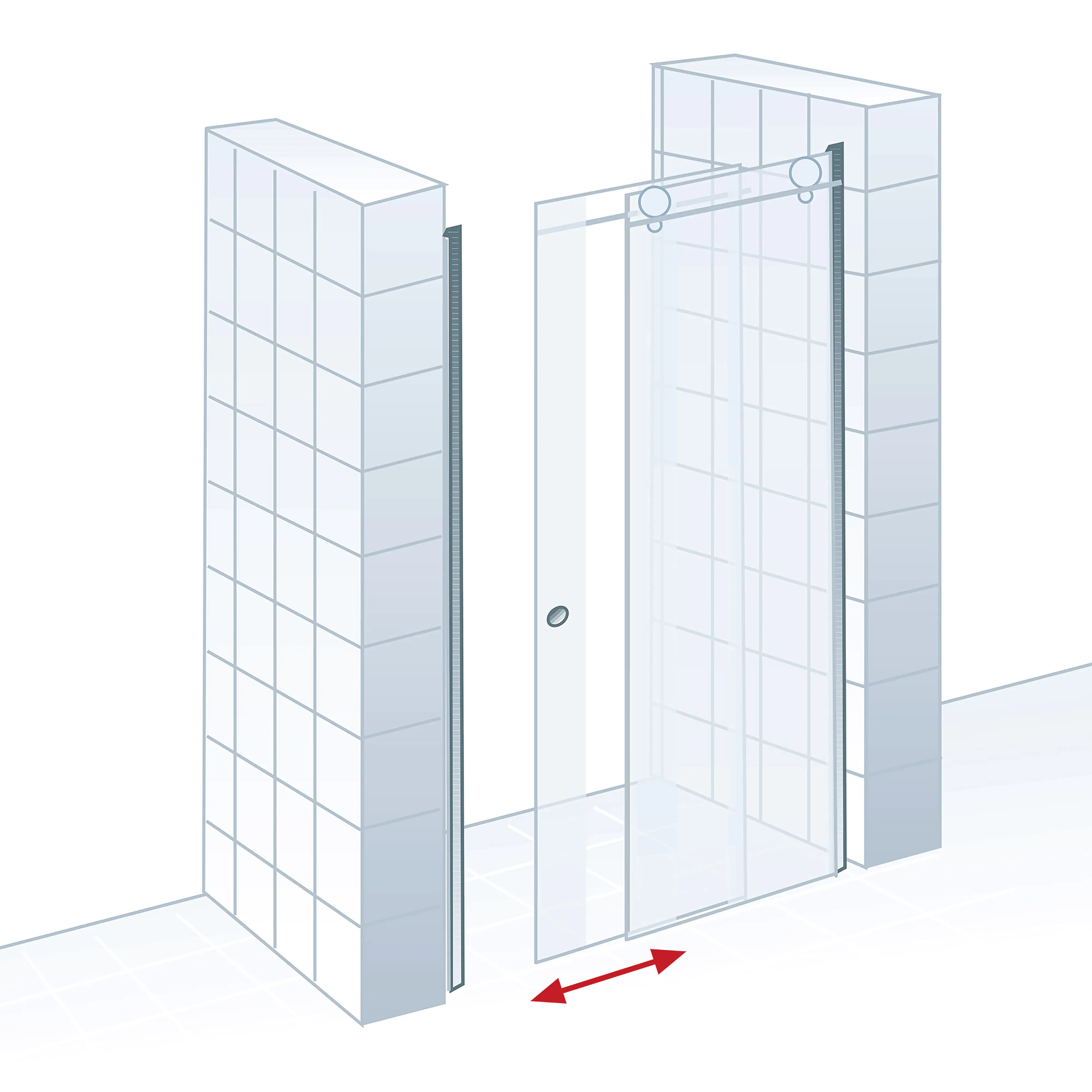 Schulte Nische Schiebetür 100 x 200 cm Toura