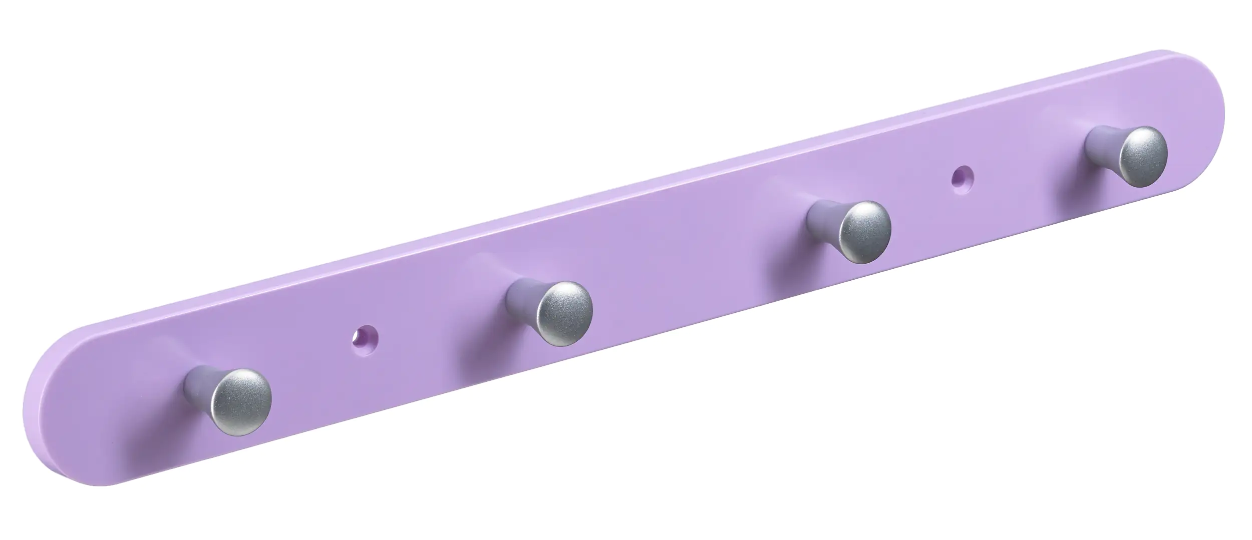 Hettich Garderobenleiste 4 Haken 38,0 x 4,0 x 0,8 cm rosa