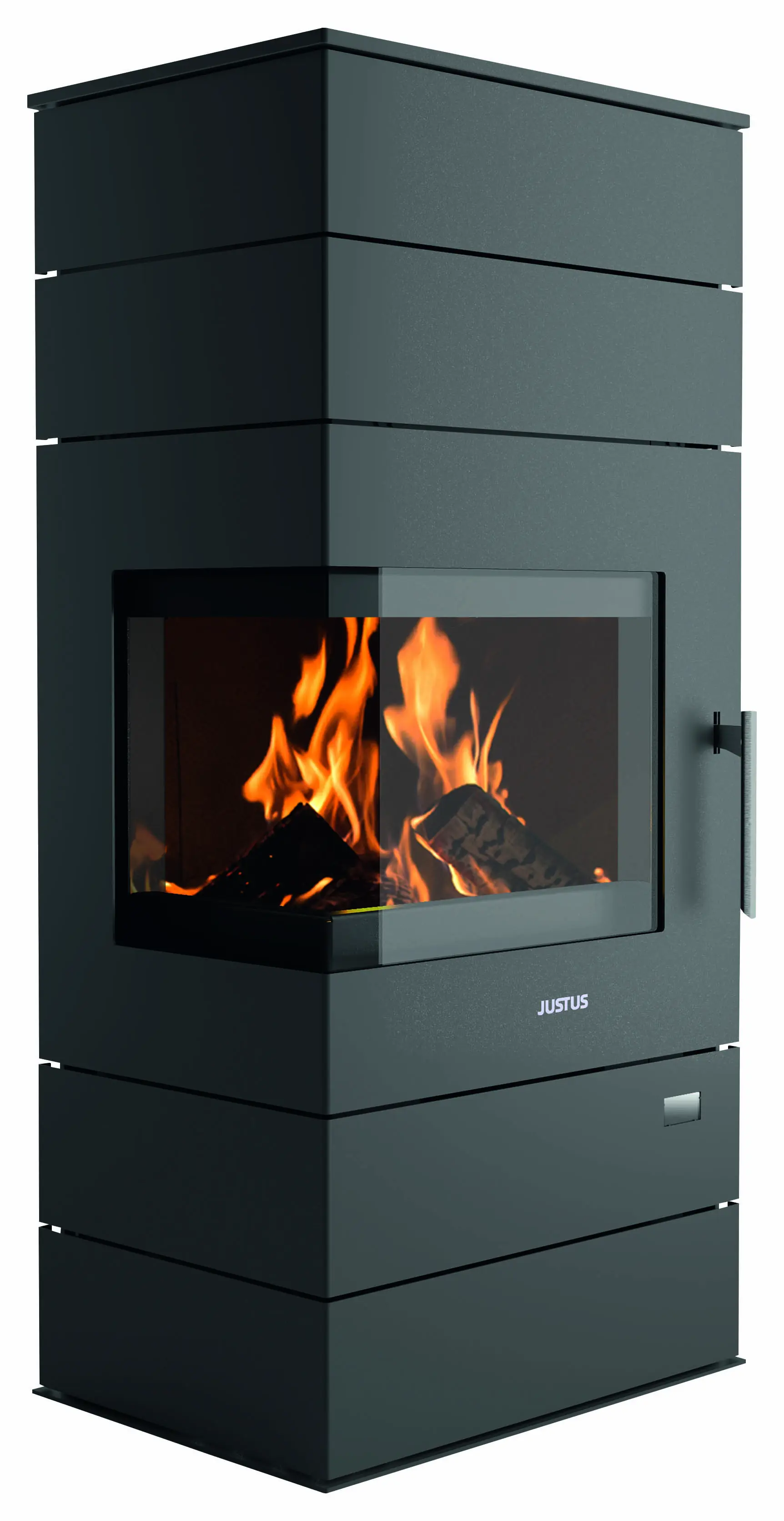 Justus Kaminofen Voga W+ Stahl schwarz 7 kW