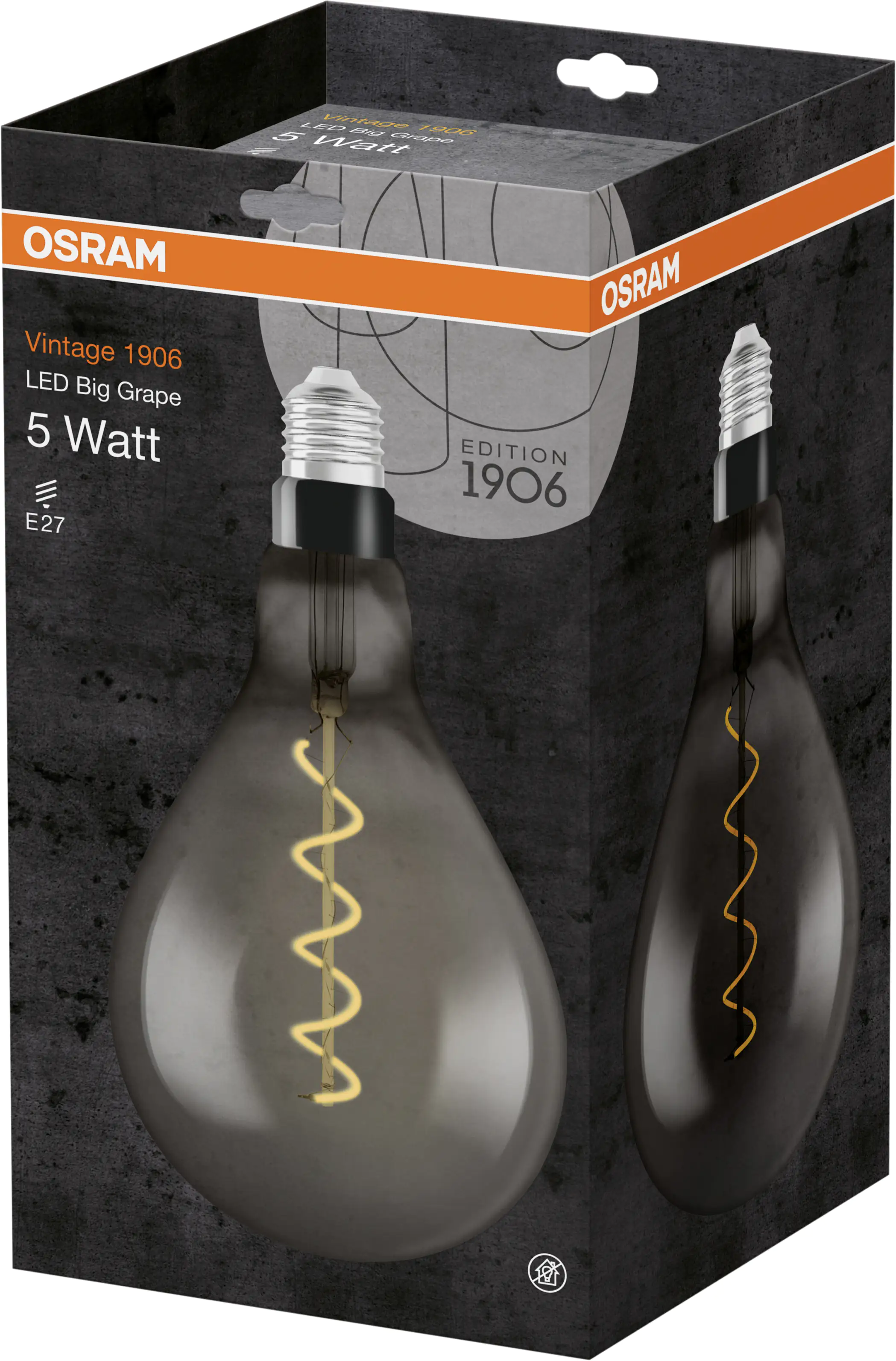 Osram LED XXL-Leuchtmittel Vintage 1906 Cla E27 4W warmweiß