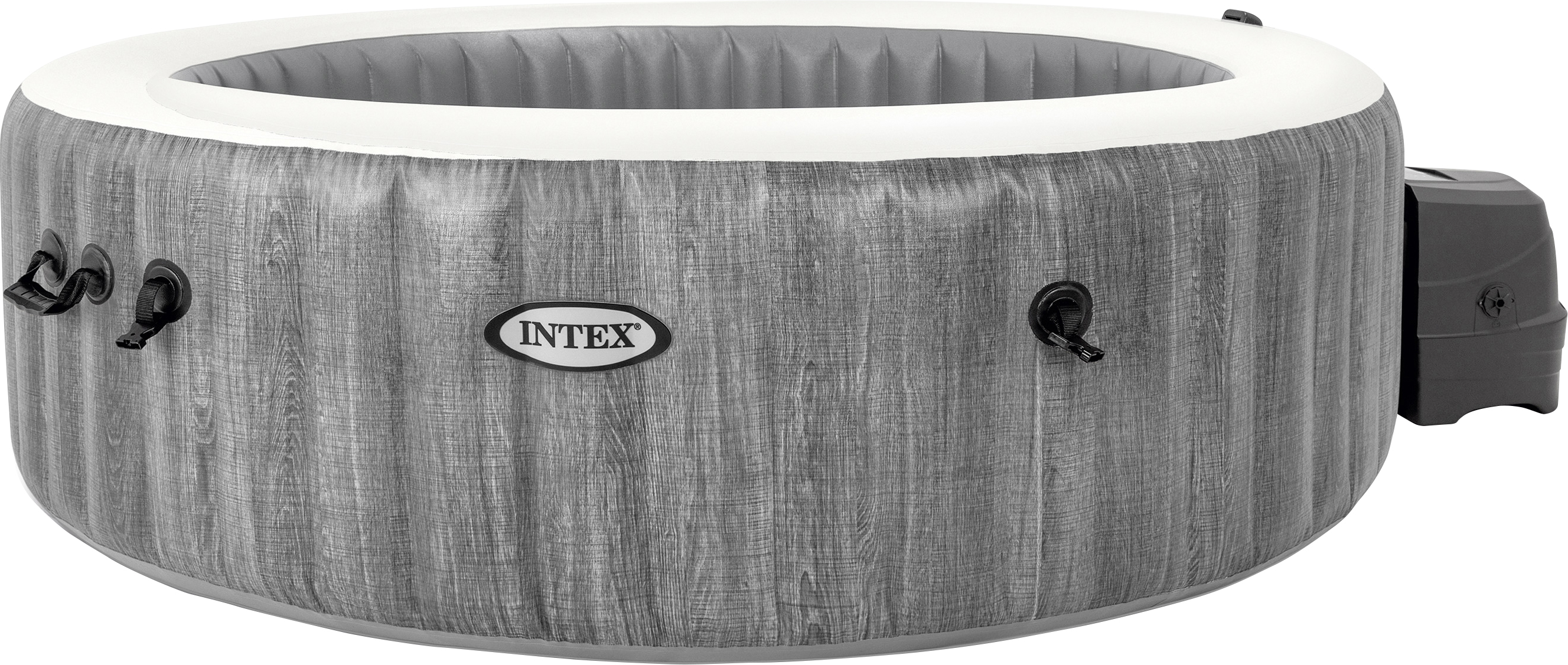 Intex Whirlpool PureSPA Bubble Massage Greywood Deluxe grau, Ø 216 x 71