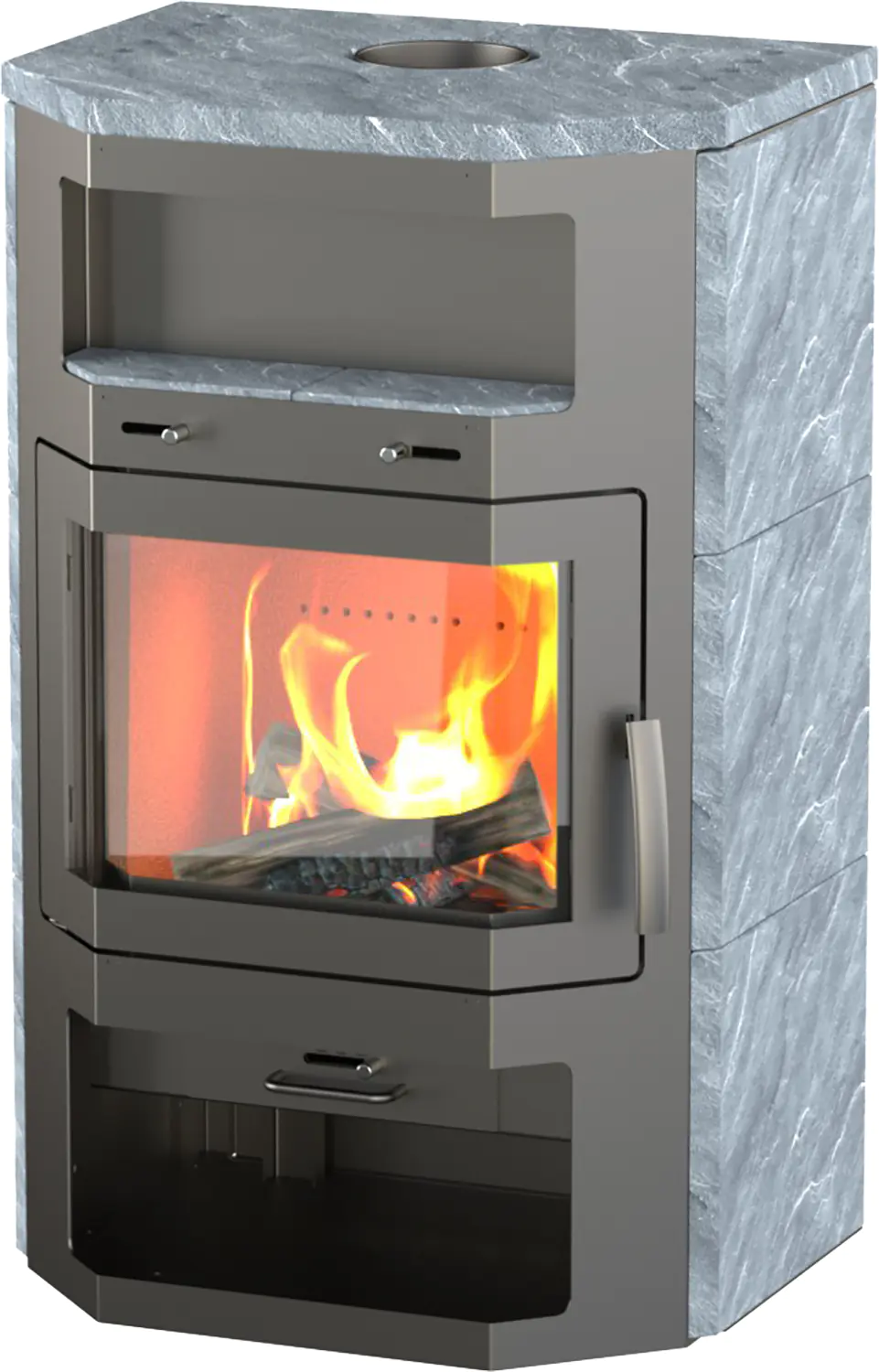 Thermia Kaminofen Bali Max Naturstein grau 8,5 kW Thermia Kaminofen Bali Max Naturstein grau 8,5 kW