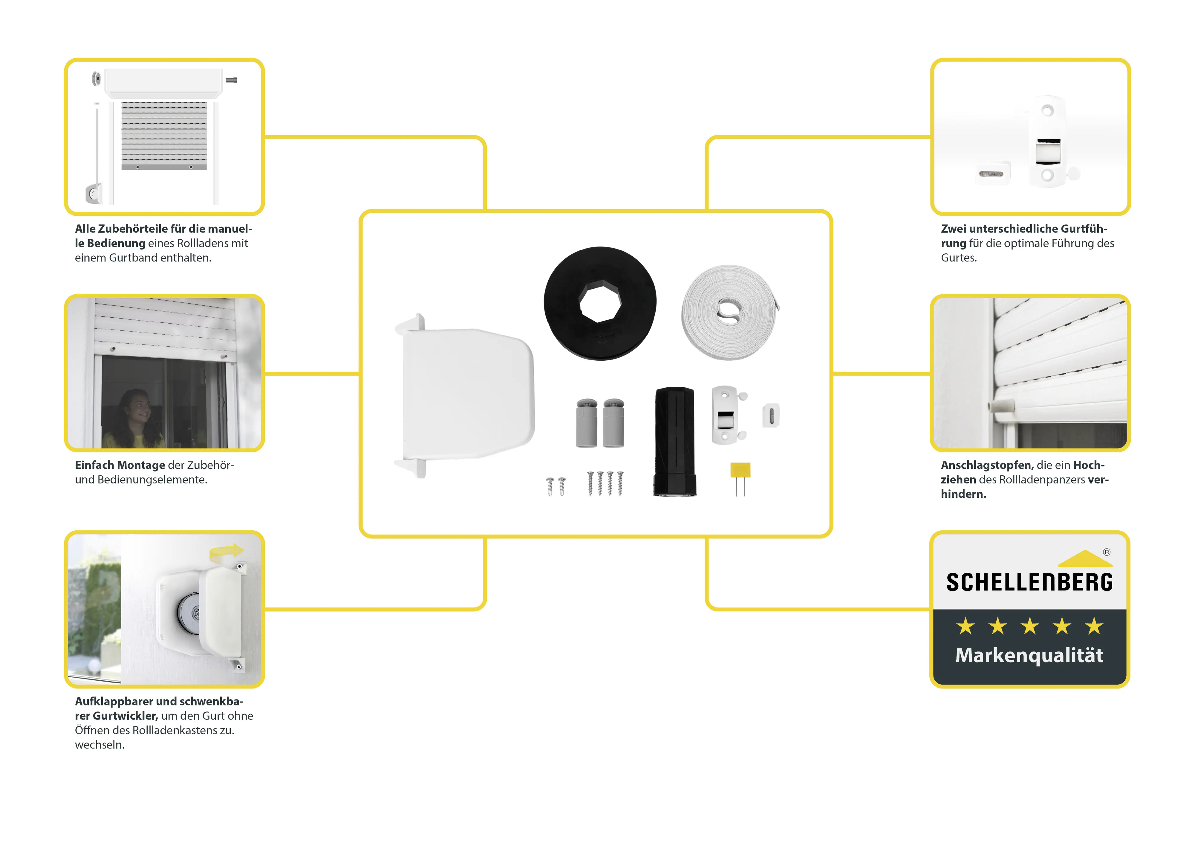 Schellenberg Manuelles Bedienset für Vorbau- und Aufsatzrollläden
