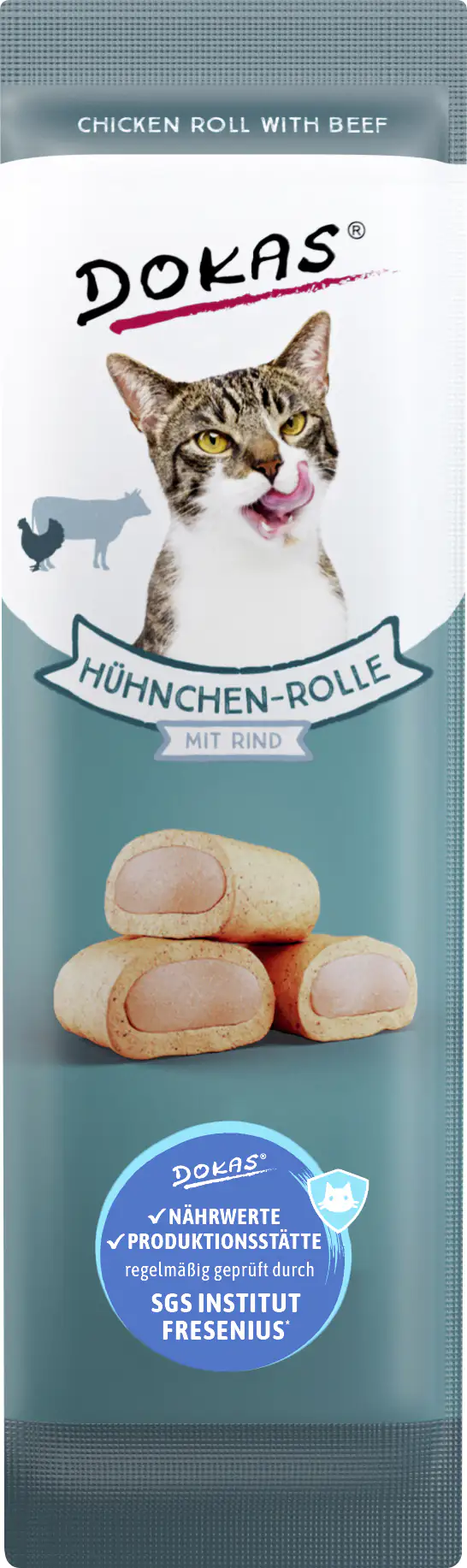 Dokas Hühnchen-Rolle mit Rind 10 g Dokas Hühnchen-Rolle mit Rind 10 g