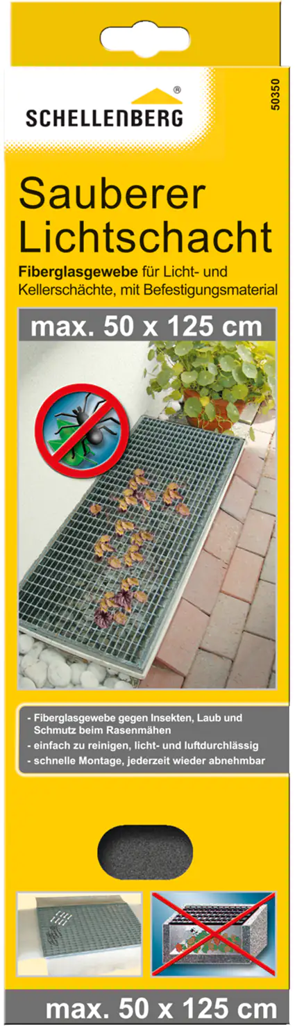 Sauberer Lichtschacht 50x125 cm 50x125 cm