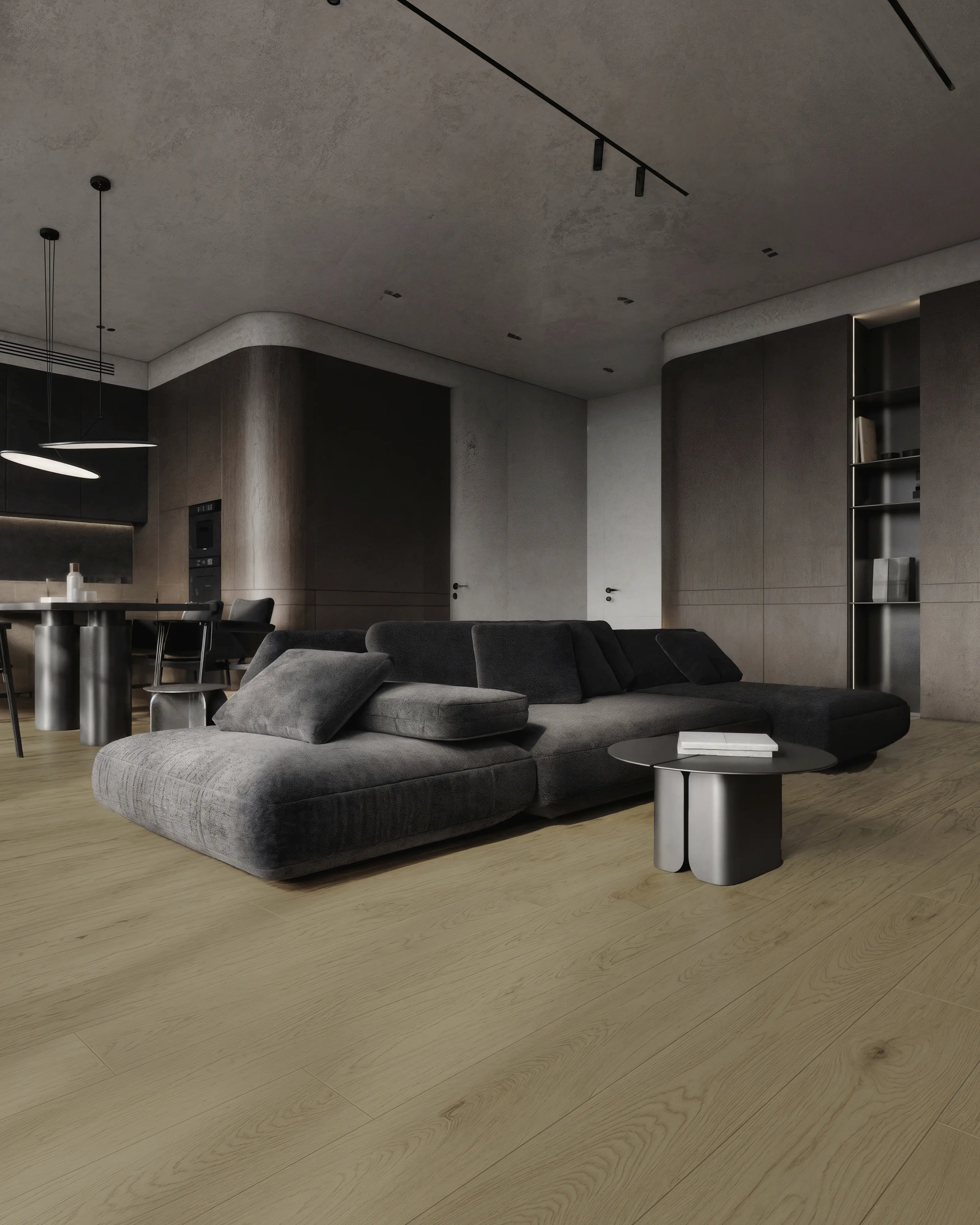 Bodenfliese Feinsteinzeug Uddo Walnut 20 x 120 cm braun