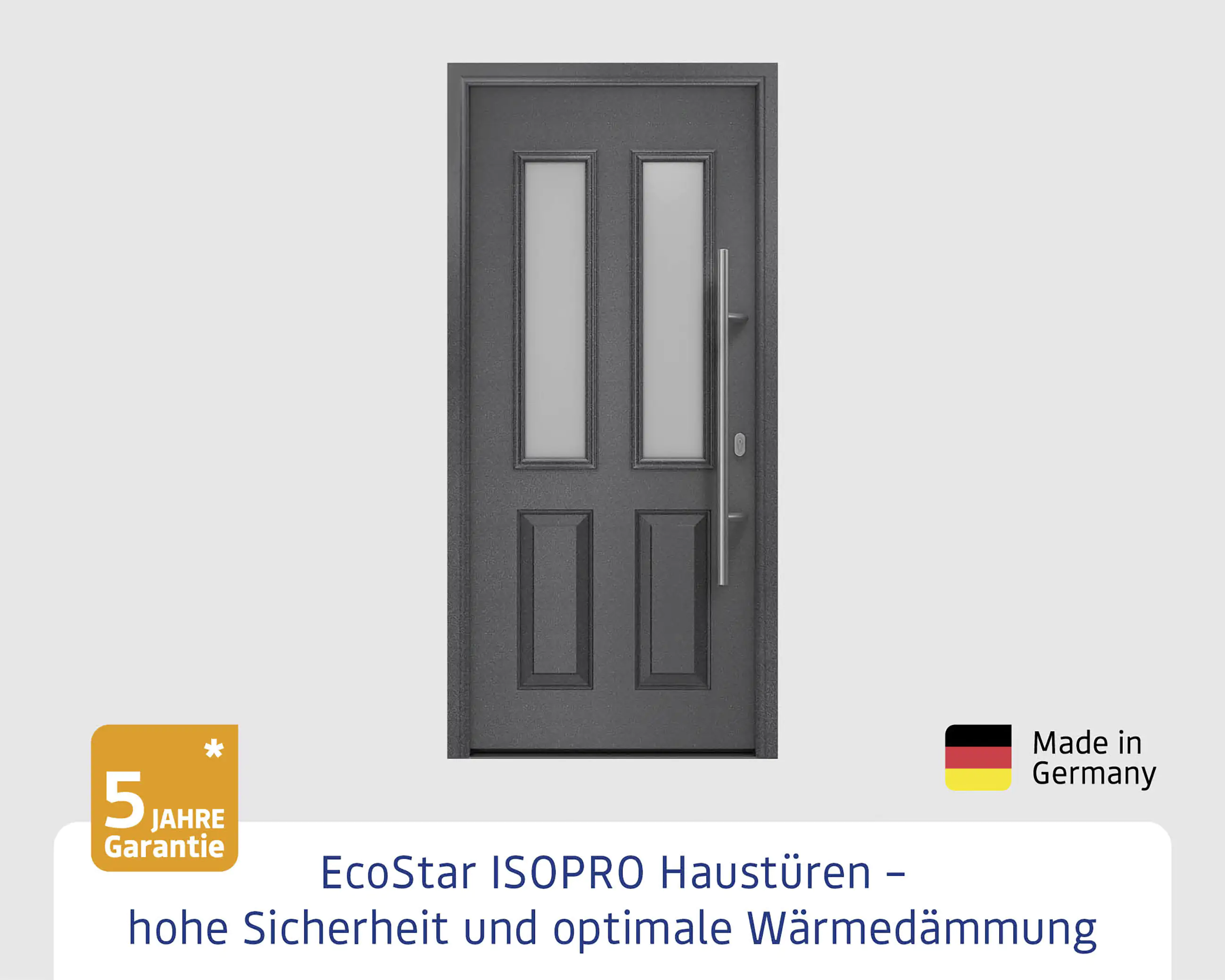 EcoStar Haustür ISOPRO IP 410S anthrazit metallic 110 x 210 cm EcoStar Haustür ISOPRO IP 410S anthrazit metallic 110 x 210 cm
