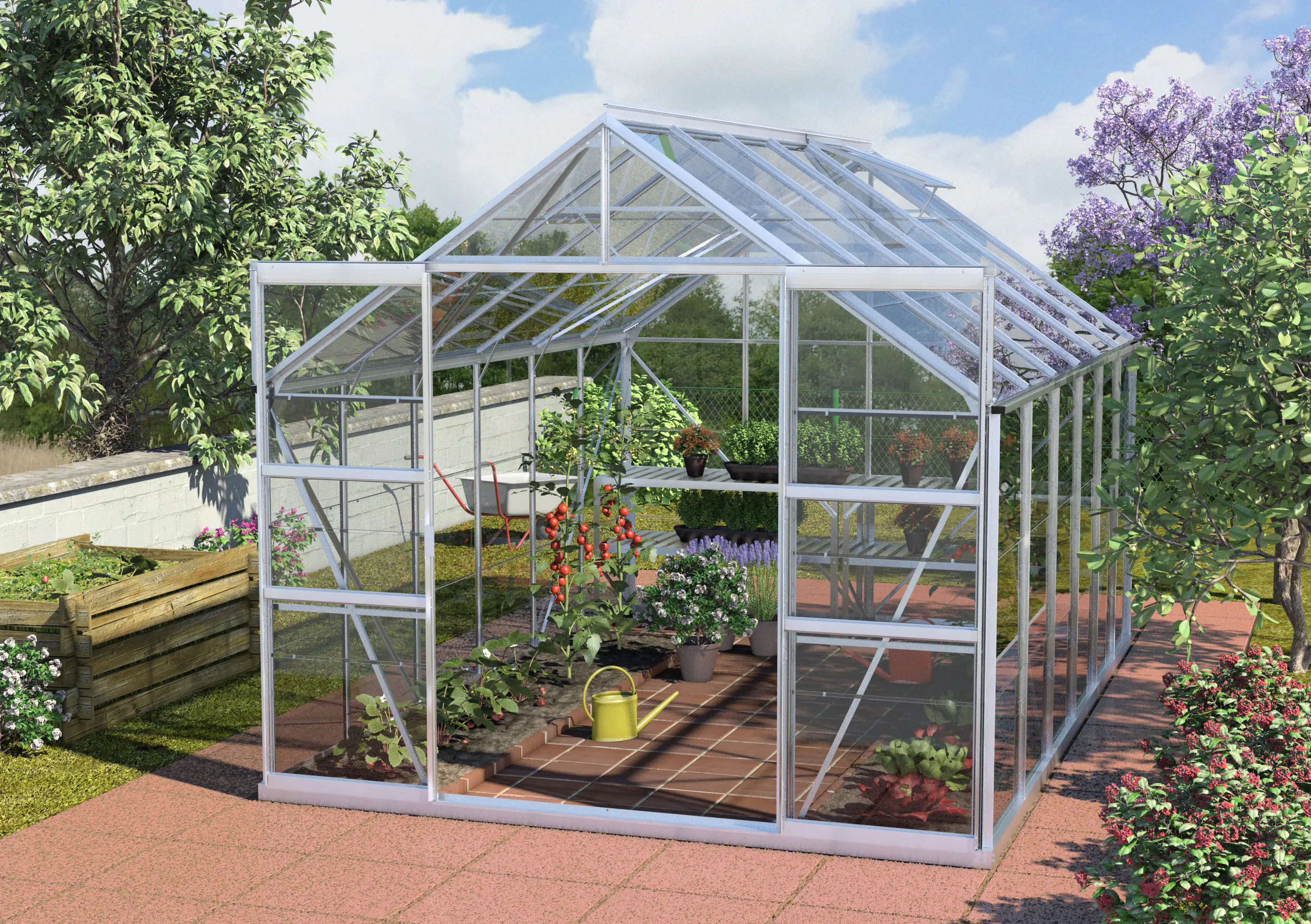 Vitavia Gewächshaus Mars 9900 254 x 379 cm 3 mm ESG