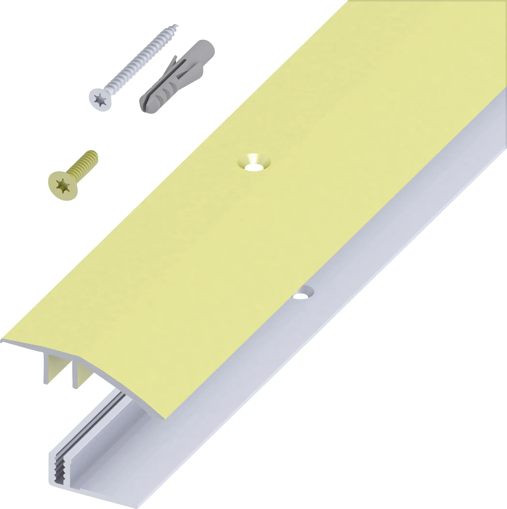 alfer Niveauausgleichs- Träger-Profil 1 m, 45 x 7 - 15 mm gold