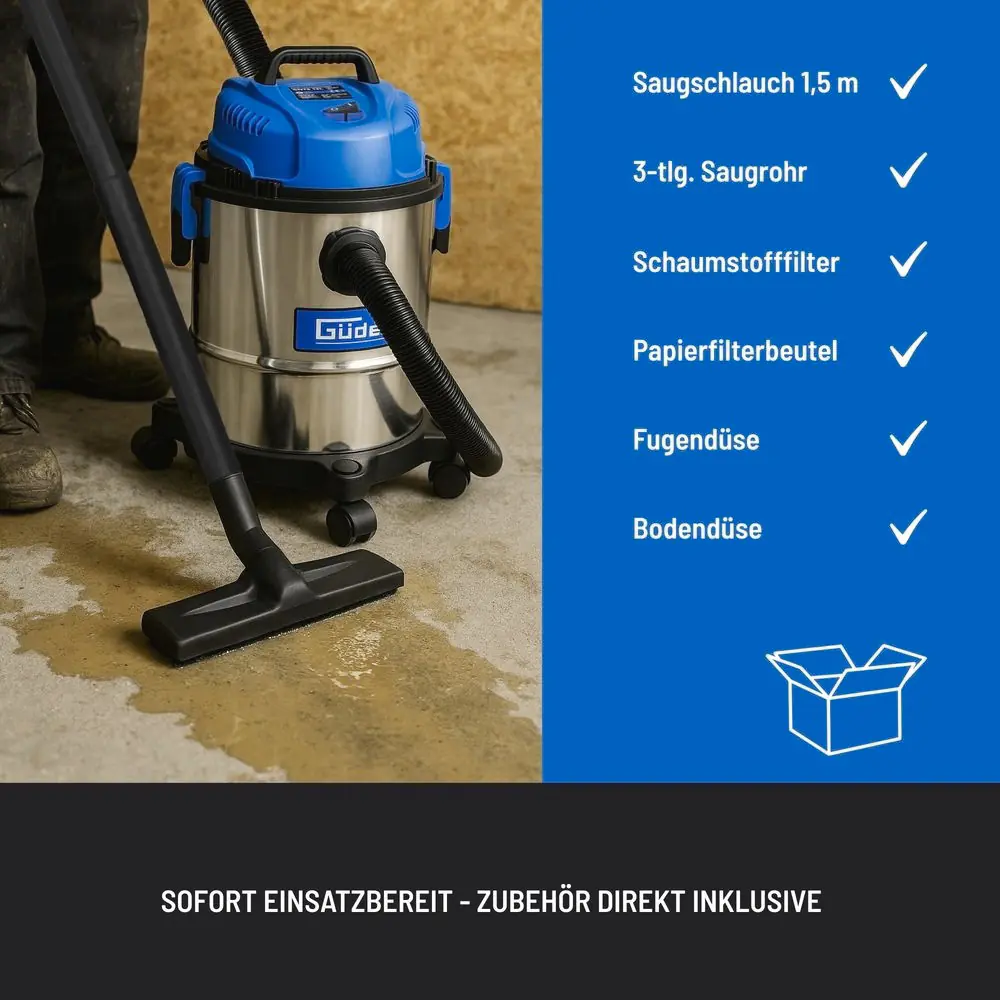 Güde Nass-Trockensauger GNTS 12 L 1200 W