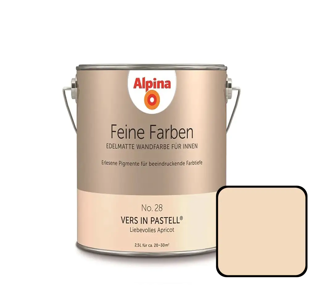 Alpina Feine Farben No. 28 Vers in Pastell 2,5 L liebevolles apricot edelmatt Alpina Feine Farben No. 28 Vers in Pastell 2,5 L liebevolles apricot edelmatt
