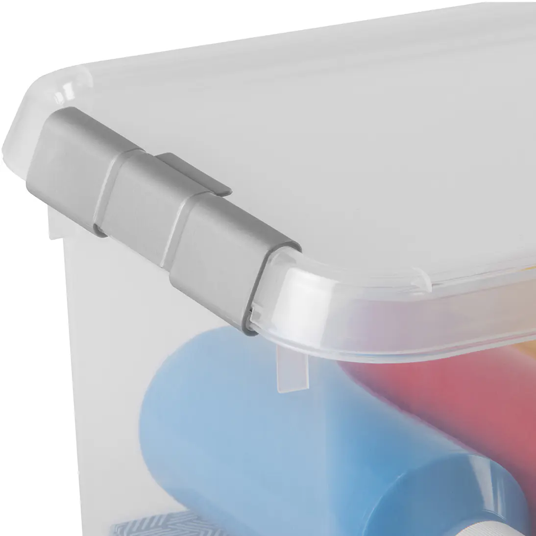 Sunware Comfort line Aufbewahrungsbox 3er-Set für 6L transparent metallfarbig Sunware Comfort line Aufbewahrungsbox 3er-Set für 6L transparent metallfarbig