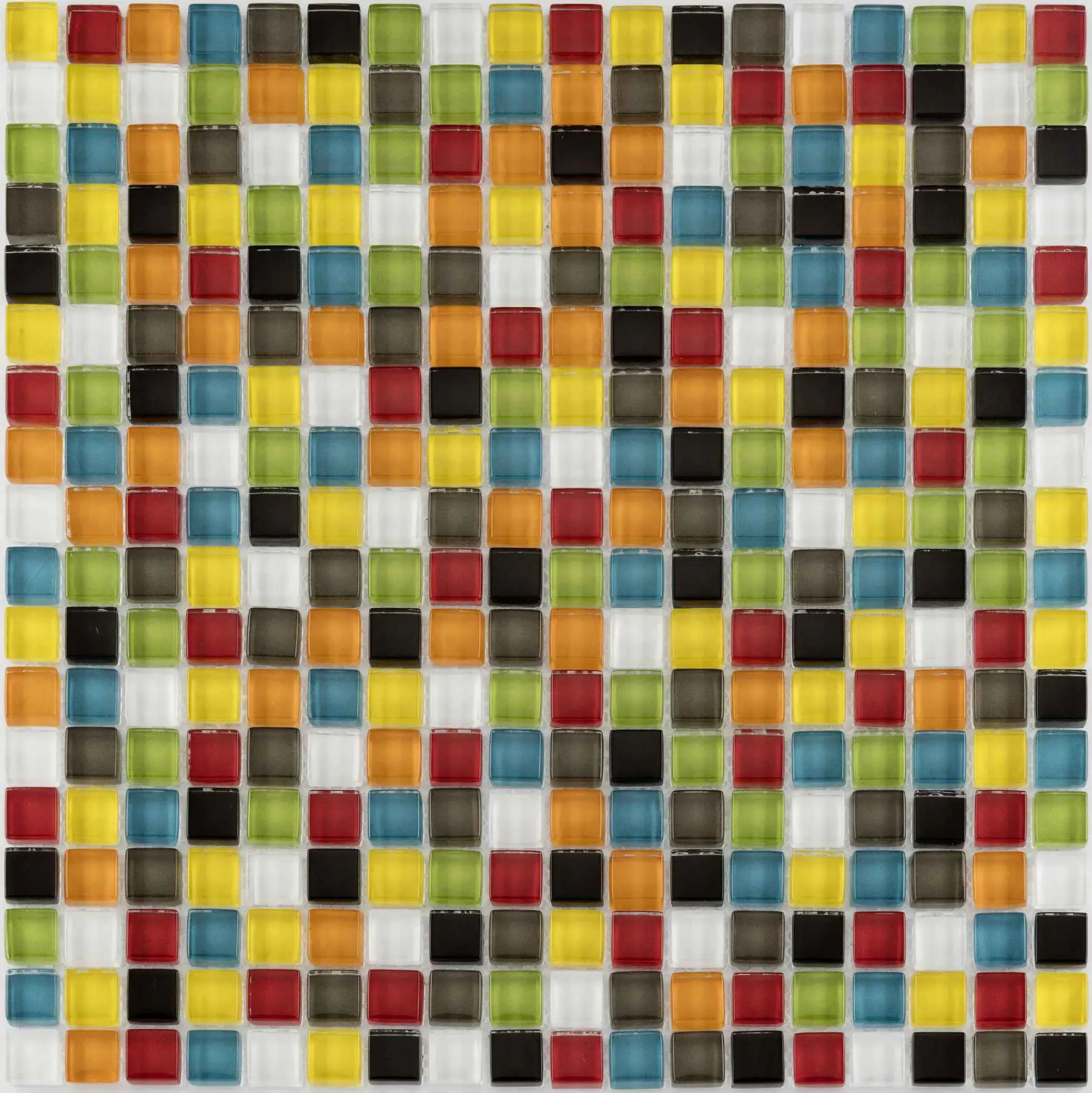 Mosaikfliese Glas 30 x 30 cm bunt Steingröße: ca. 1,5 x 1,5 cm Mosaikfliese Glas 30 x 30 cm bunt Steingröße: ca. 1,5 x 1,5 cm