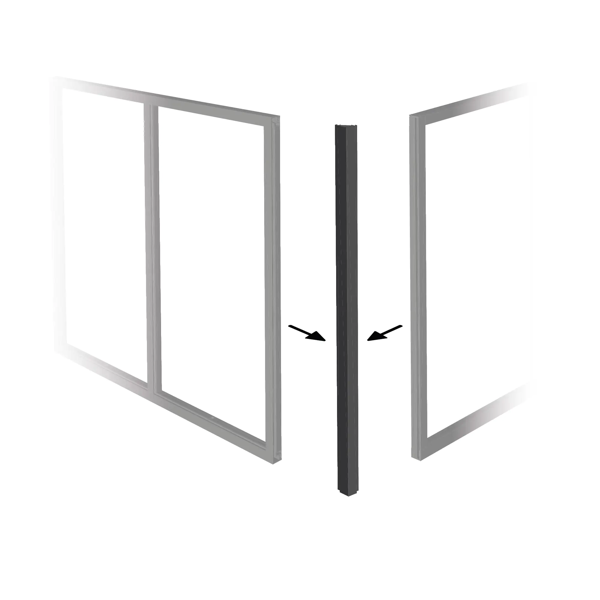 Eckverbindung für Trennwand Verriere Modulo 120 cm