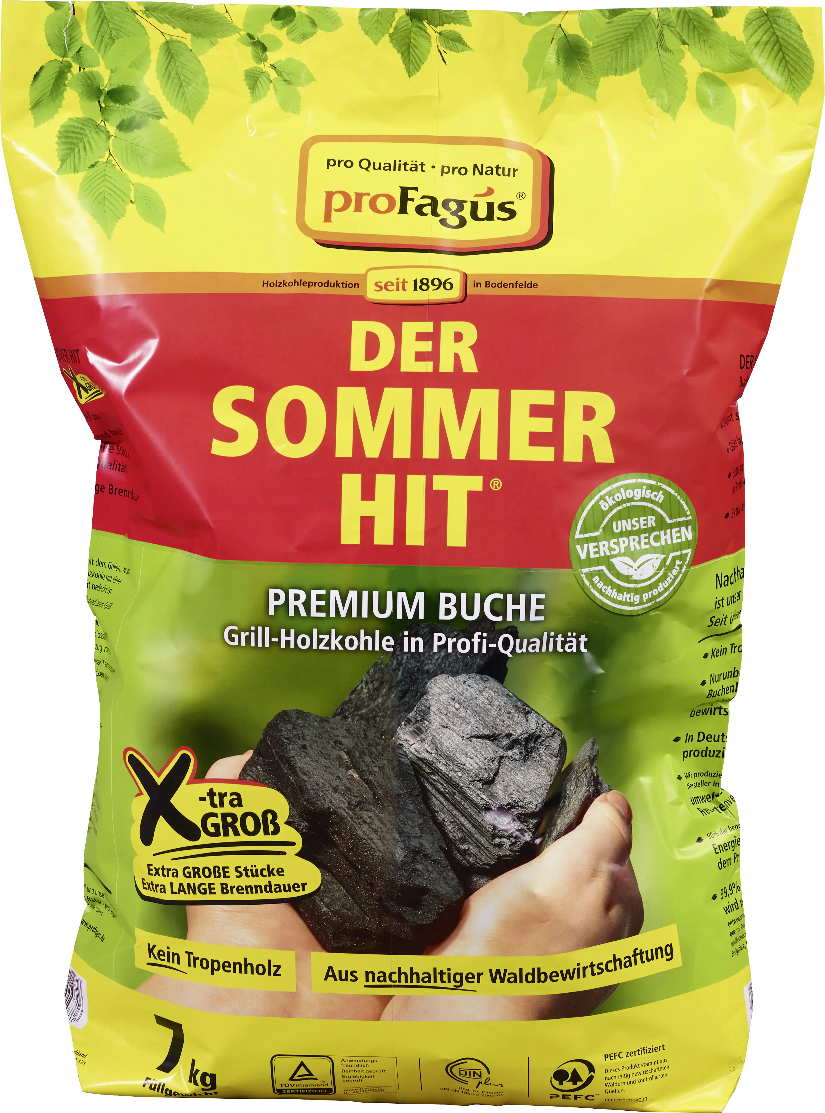 Profagus Buchengrillholzkohle 7 kg Beutel
