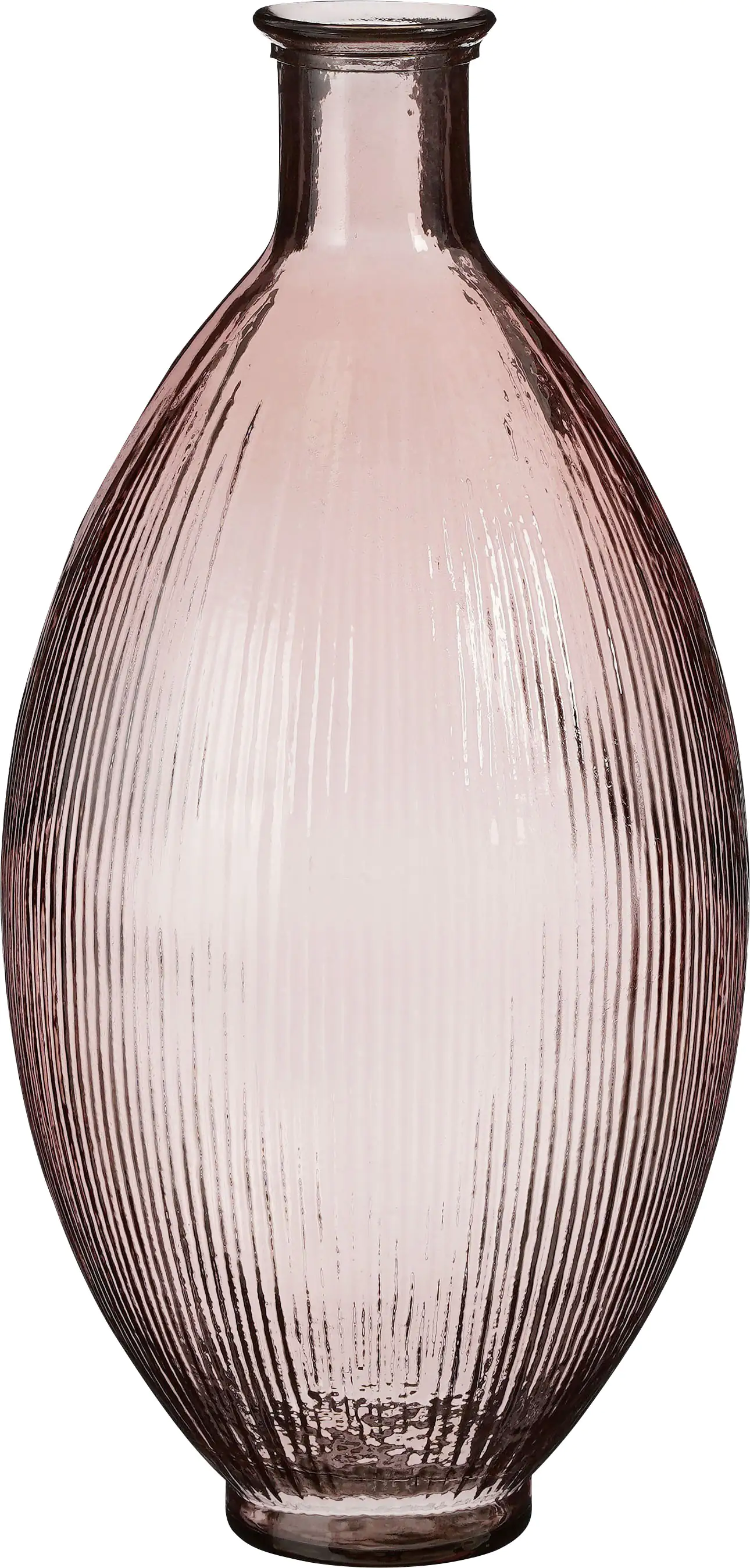 Mica Flaschenvase Firenza hellrosa Recyeltes Glas Ø 29 x 59 cm