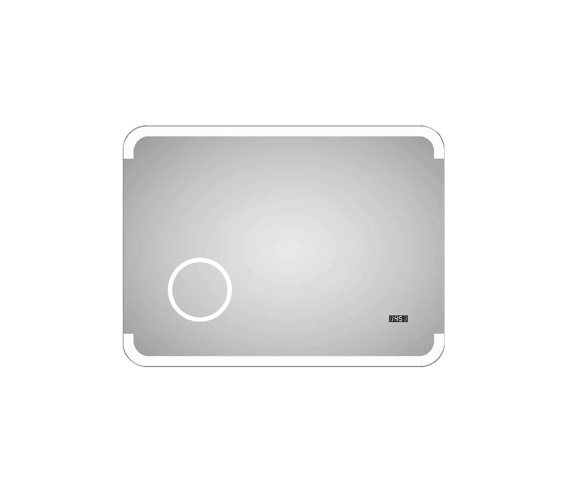 DSK LED Lichtspiegel Silver Grace 80x60 cm