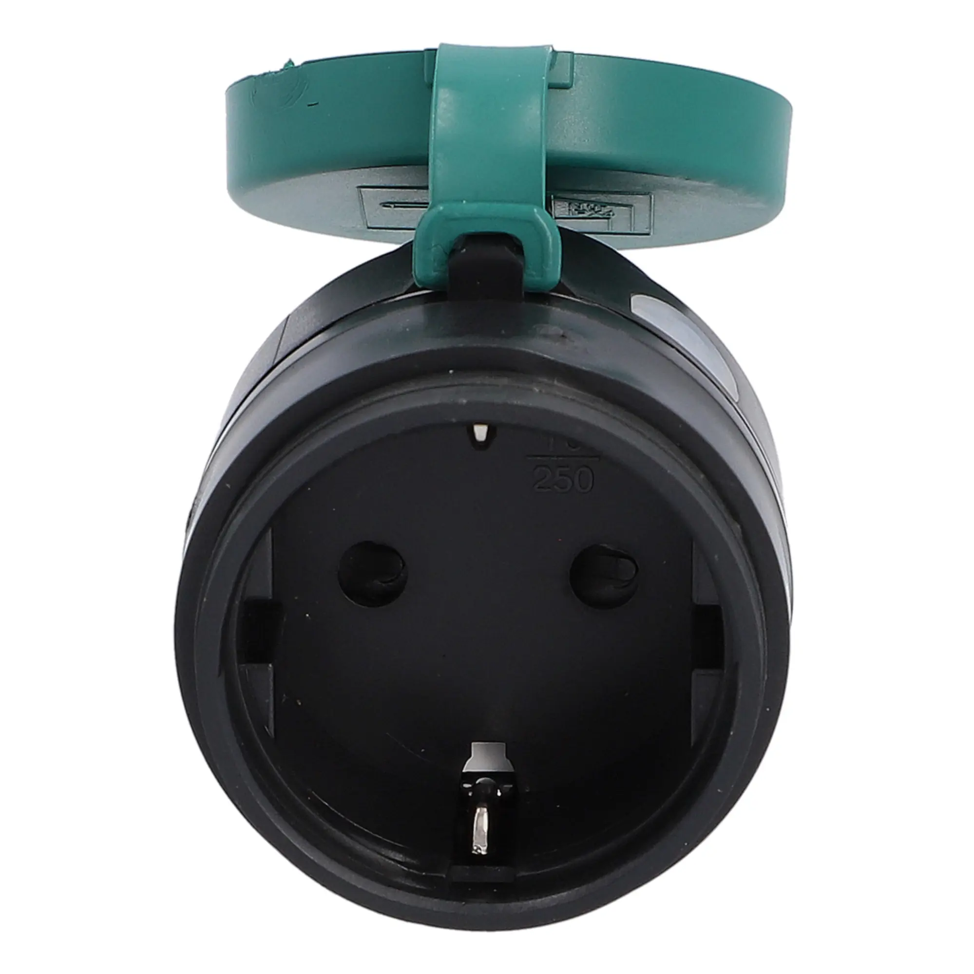 Unitec Zwischenstecker für Außenbereich mit WIFI & Schalter schwarz-grün