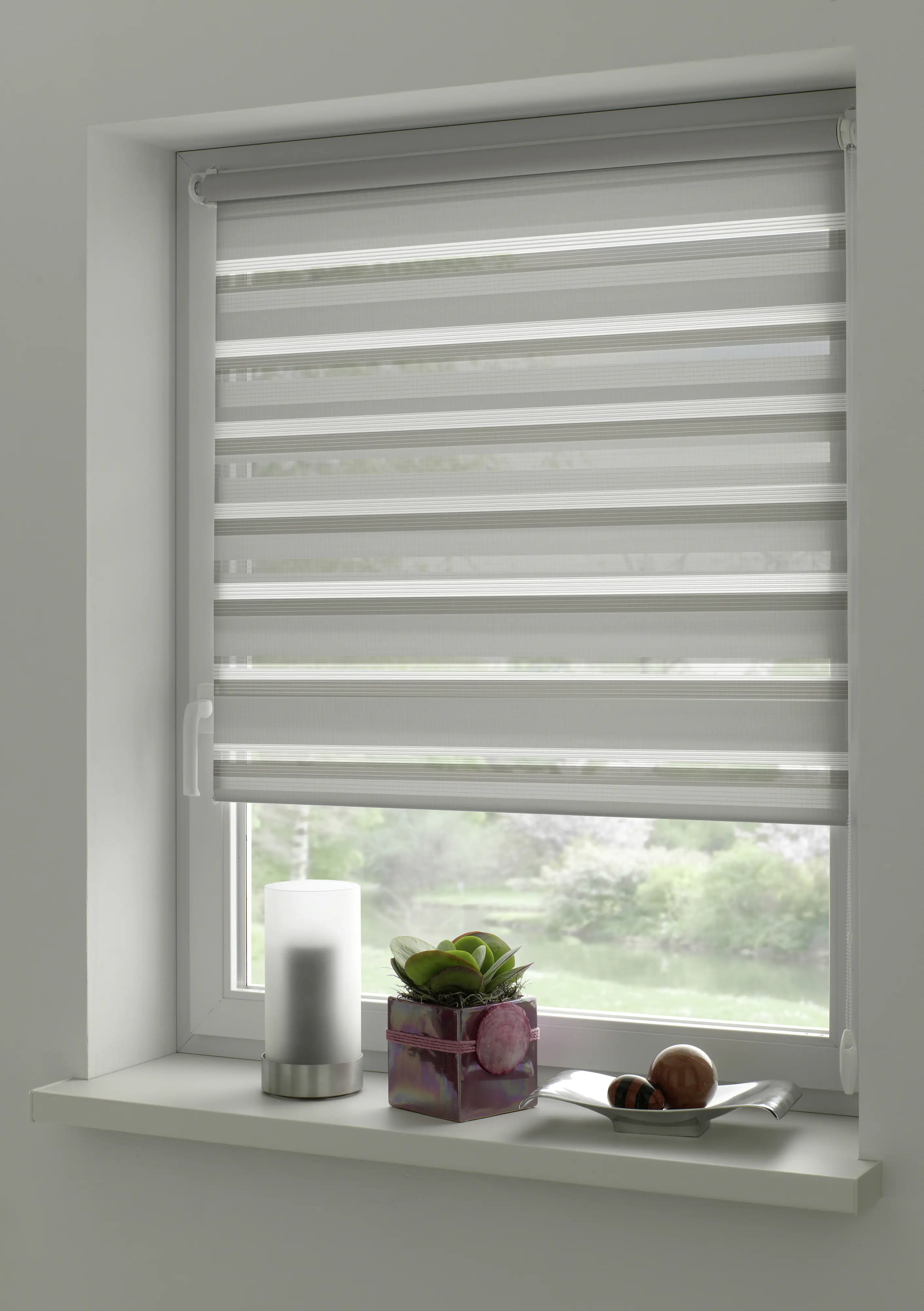 Gardinia EasyFix Doppelrollo grau 120 x 150 cm