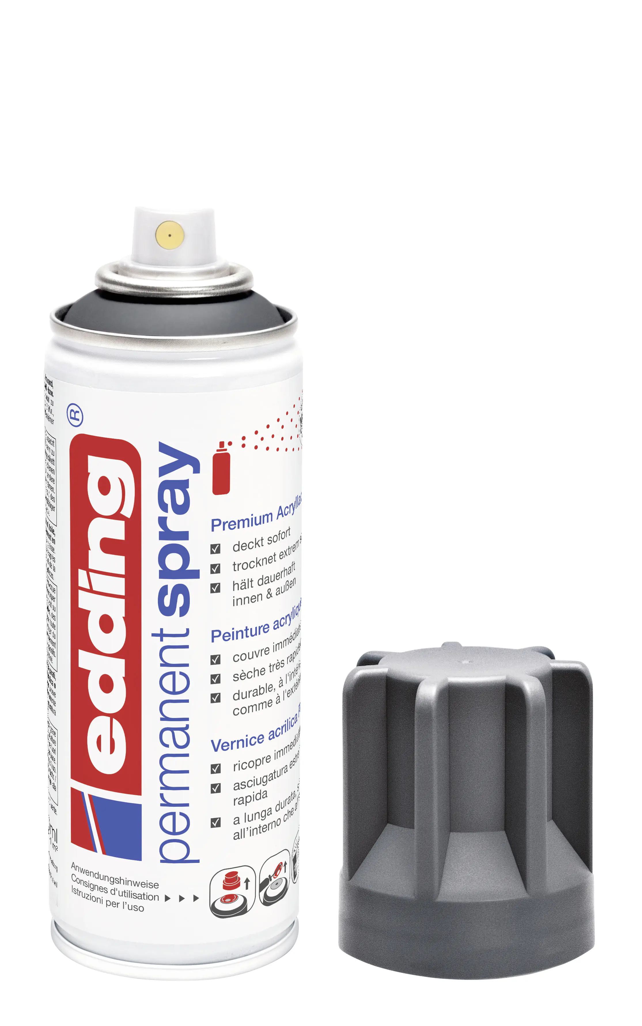 edding 5200 Permanent Spray Premium Acrylic Paint, anthrazit, matt
