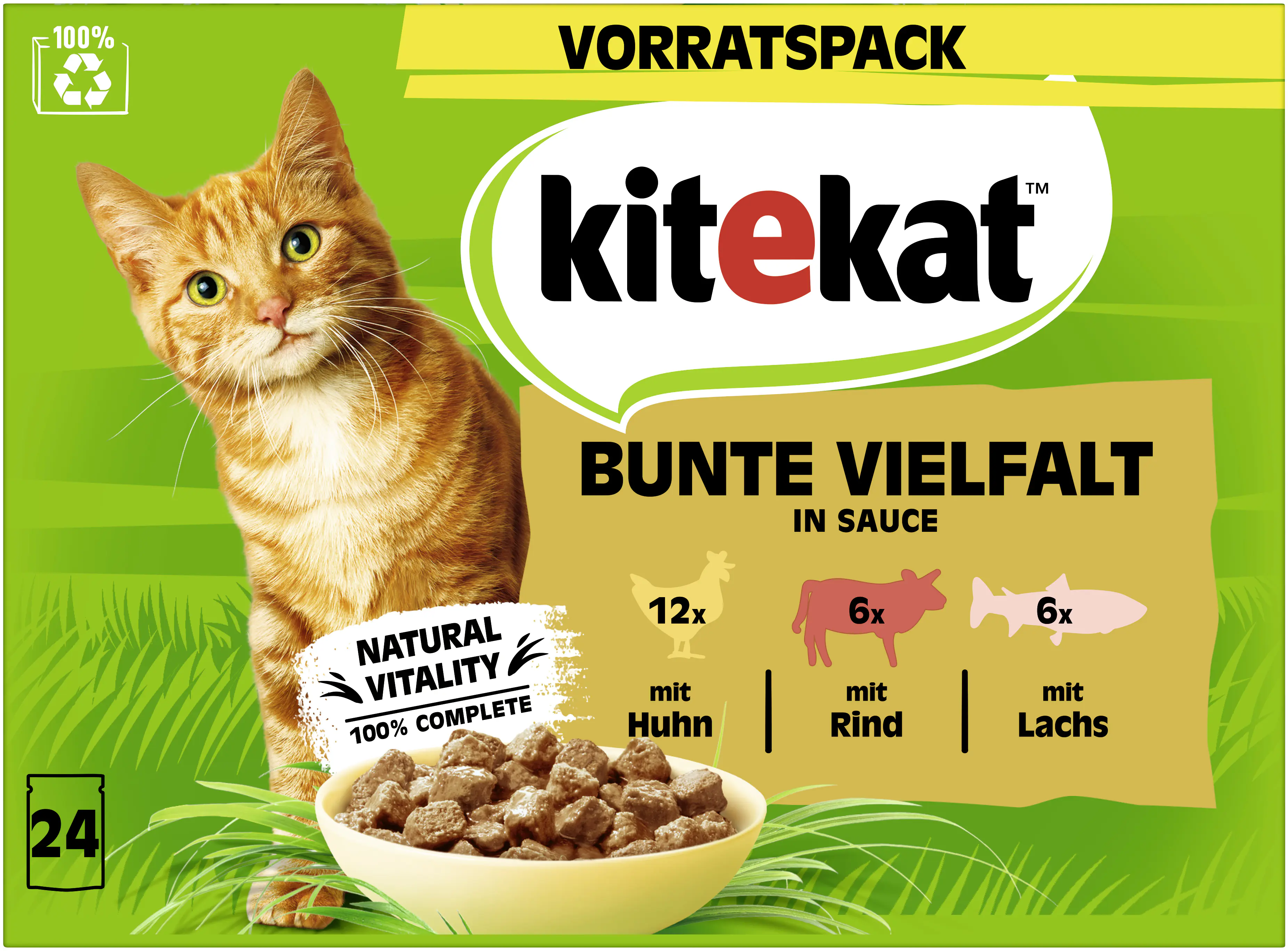 Kitekat Bunte Vielfalt in Sauce Multipack Vorratspack 24x85 g Kitekat Bunte Vielfalt in Sauce Multipack Vorratspack 24x85 g