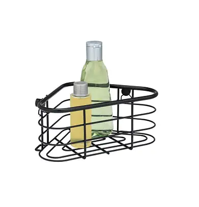 Wenko Eckablage Trestina Edelstahl schwarz