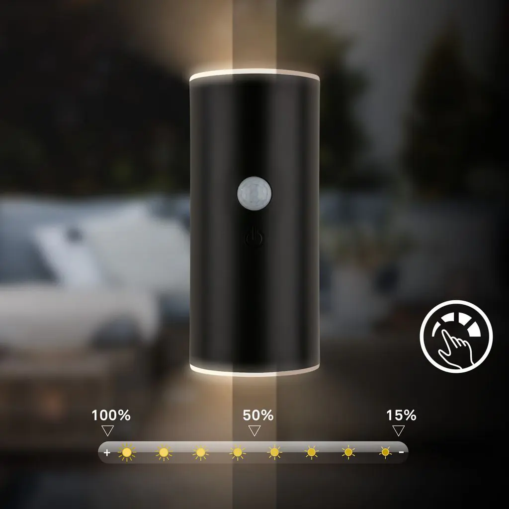 Briloner LED Akku-Außenwandleuchte Suda schwarz 6,5W 700lm warmweiß Bewegungssensor