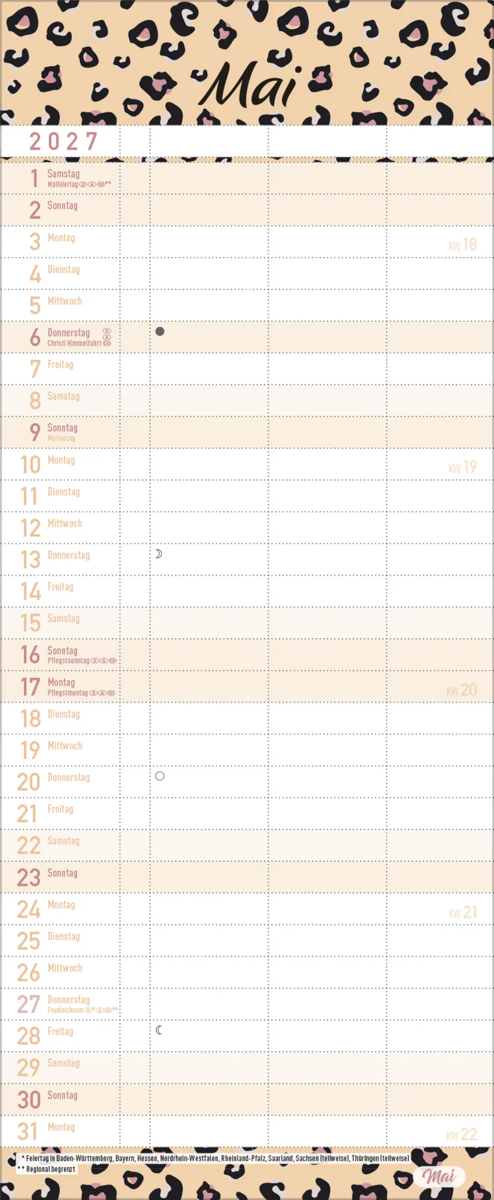 Korsch Kalender Familientimer Wir planen das! 2027