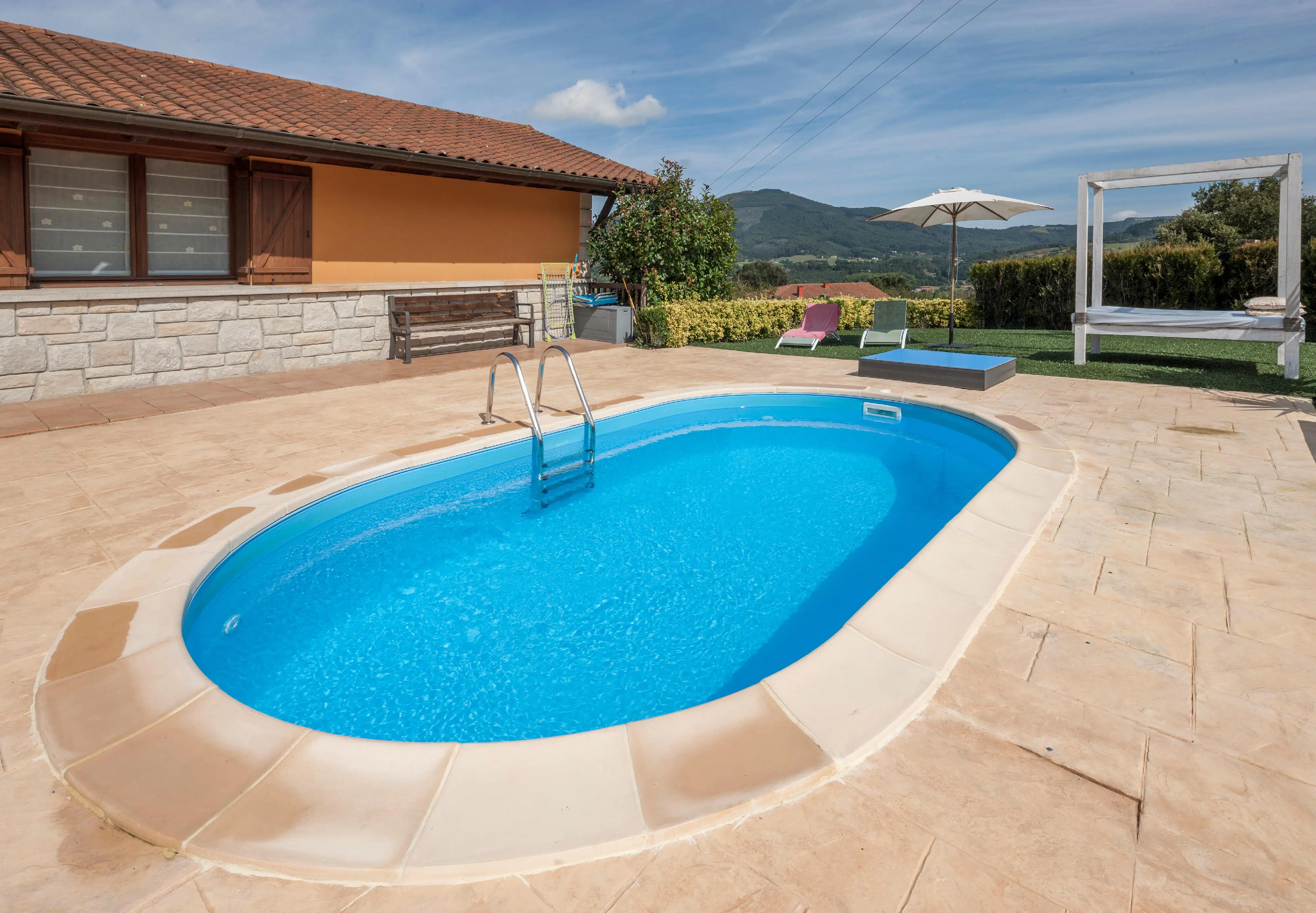 Gre Stahl-Einbaupool Madagascar oval 600 x 320 x 150 cm