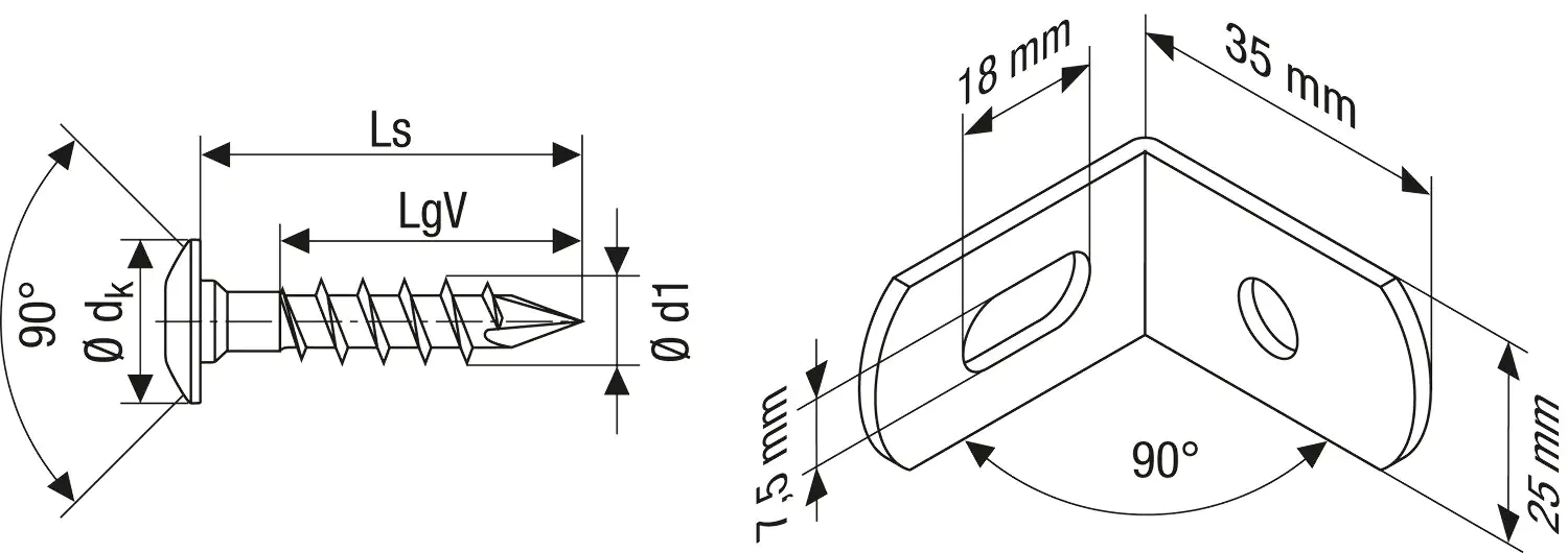 Spax Zaunverbinder 7.0 x 35 mm TX 30 - 4 Stk.